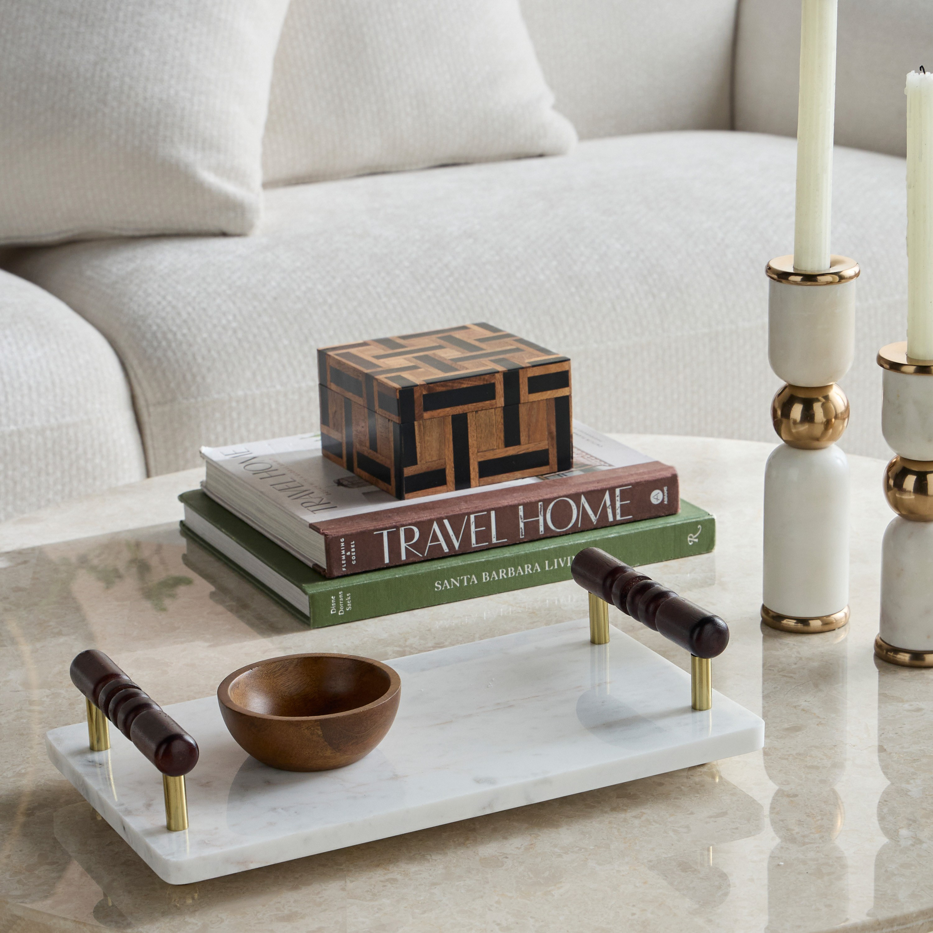 صينية ديكور رخام - لولو دالاس - 36 سم-household-decor-boxesandtrays-image-4