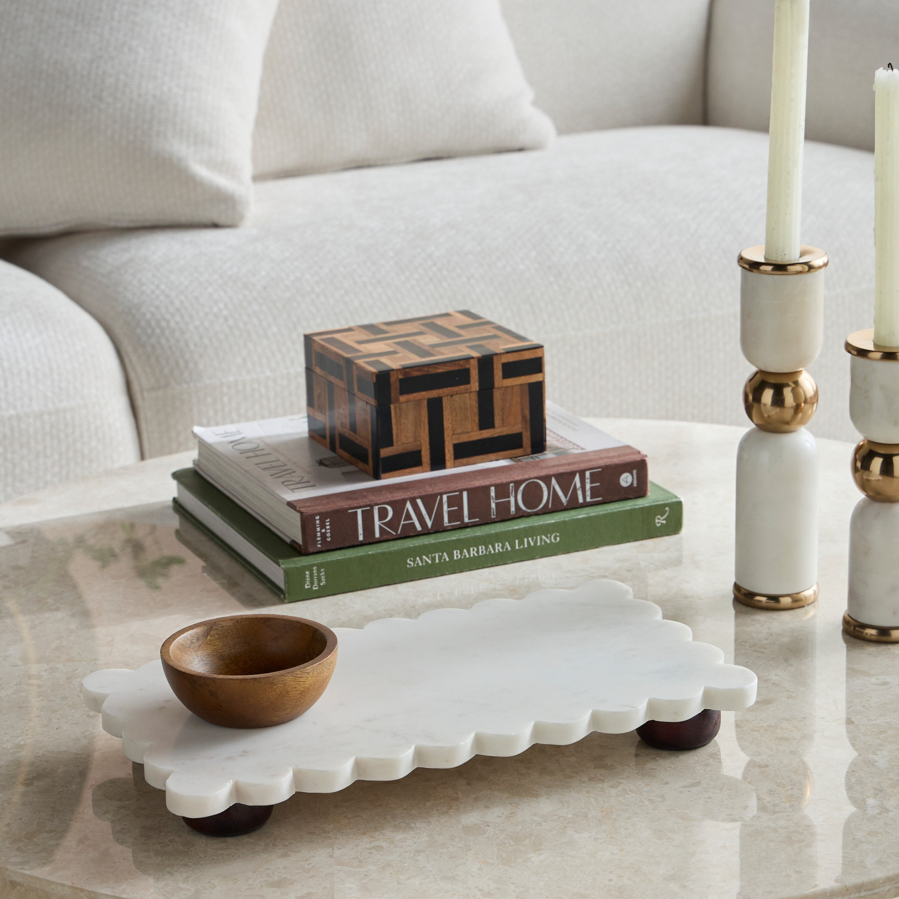 صحن ديكور رخامي - لولو دالاس - 36 سم-household-decor-vasesandbowls-image-4