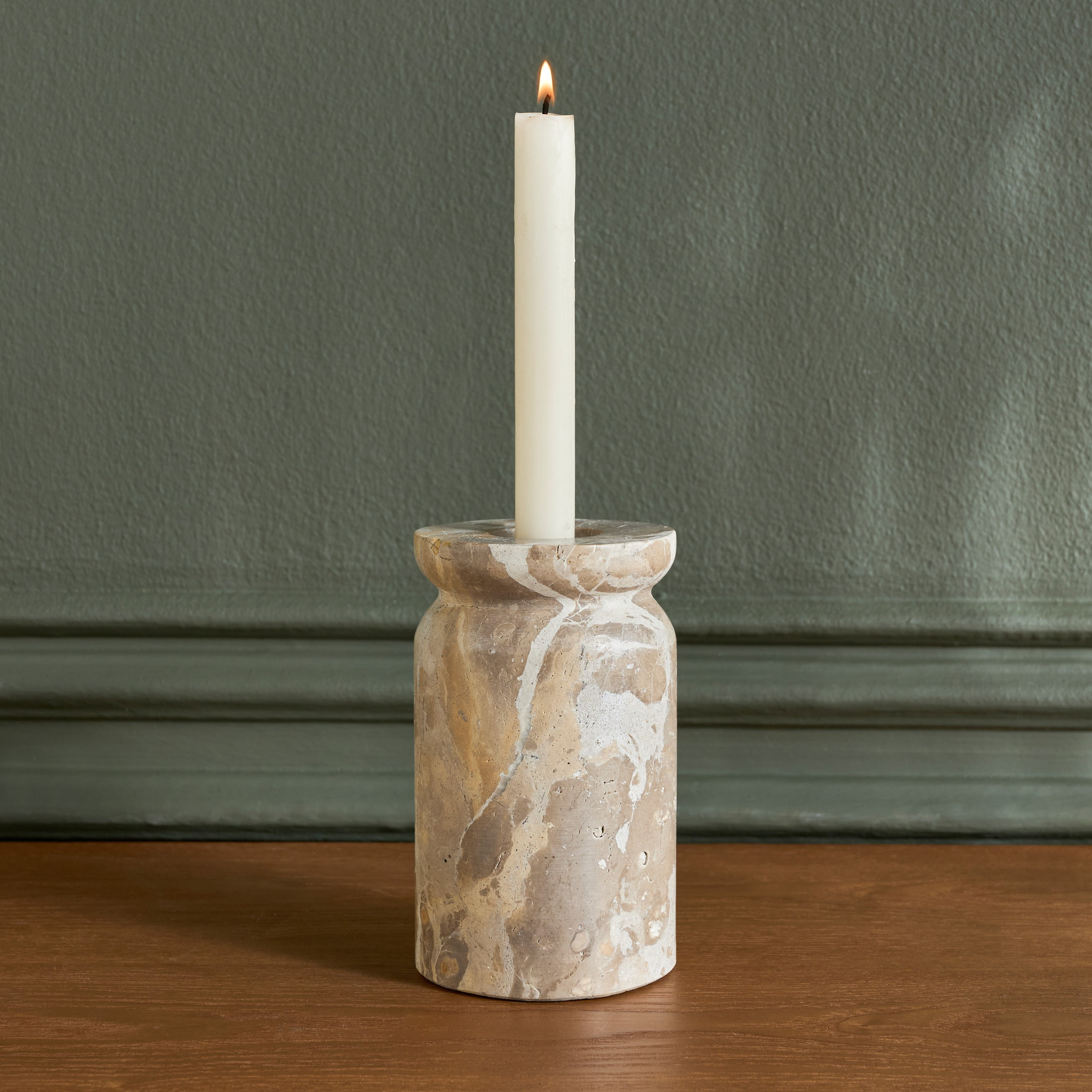 حامل شموع رفيعة من الرخام - راحة - 15 سم-household-decor-candleholdersandlanterns-image-2