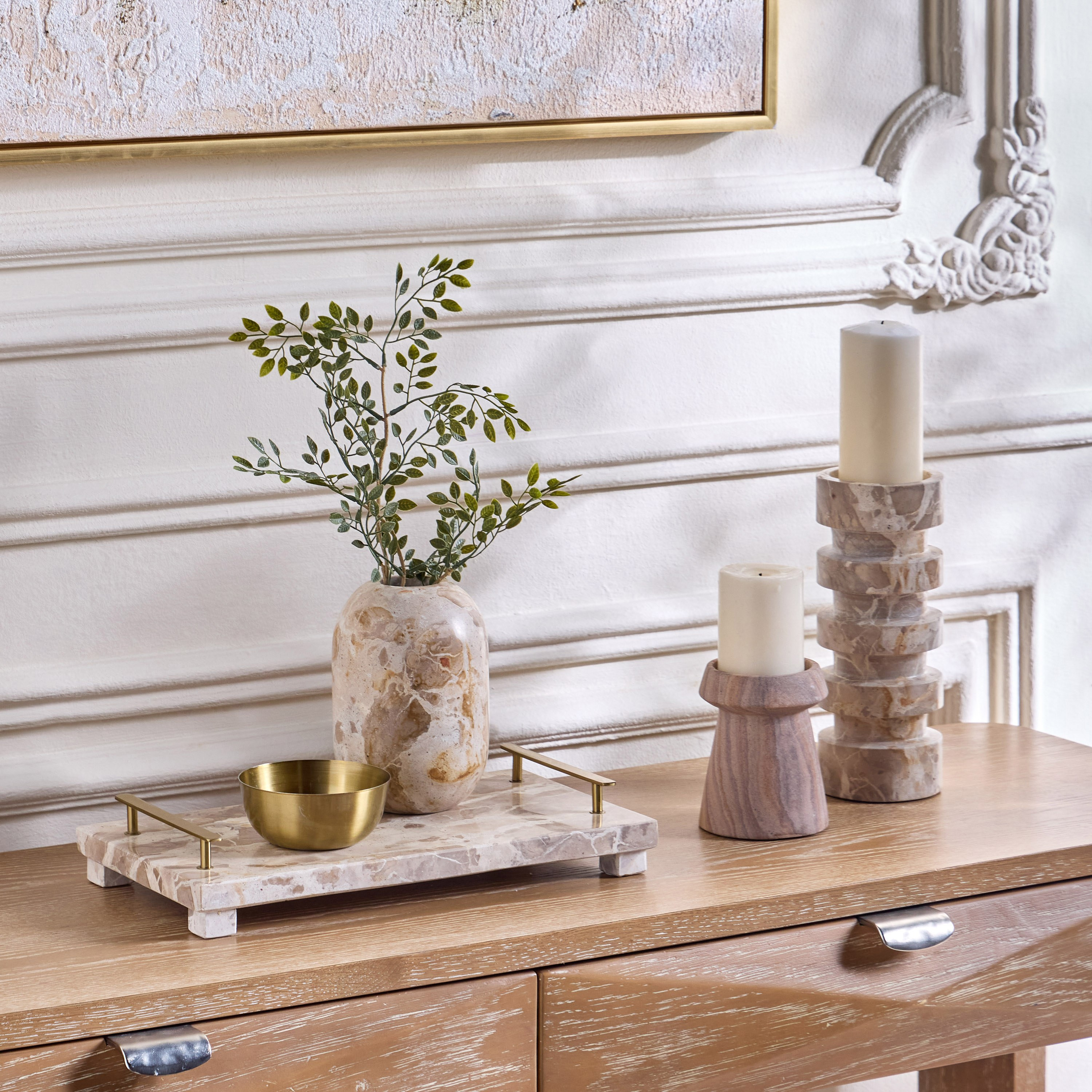 Raha Brin Pillar Candleholder-household-decor-candleholdersandlanterns-image-5