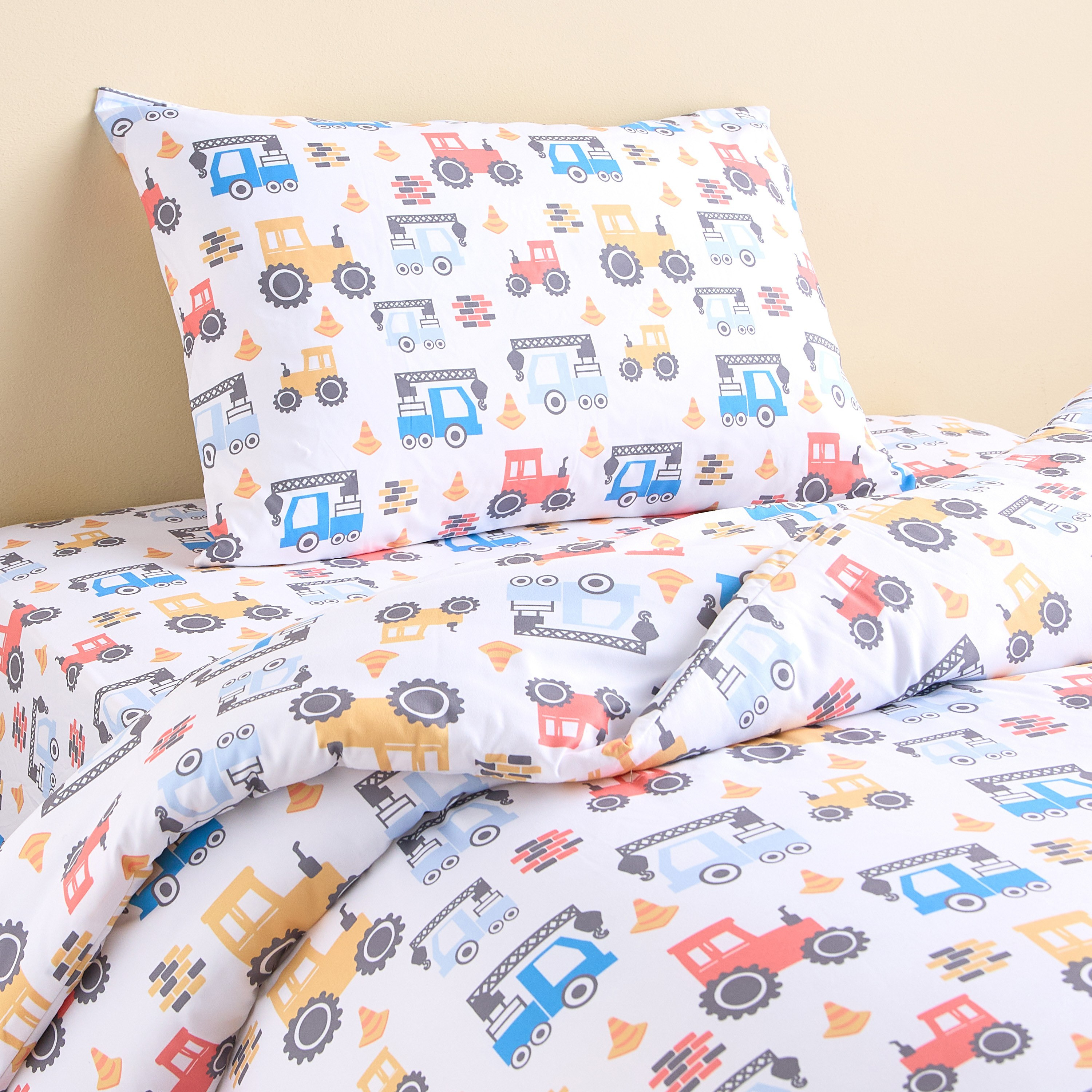 Amphora Construction 2-Piece Single Comforter Set - 135x220 cm-babyandkids-beddingandwindows-bedding-comforters-image-1