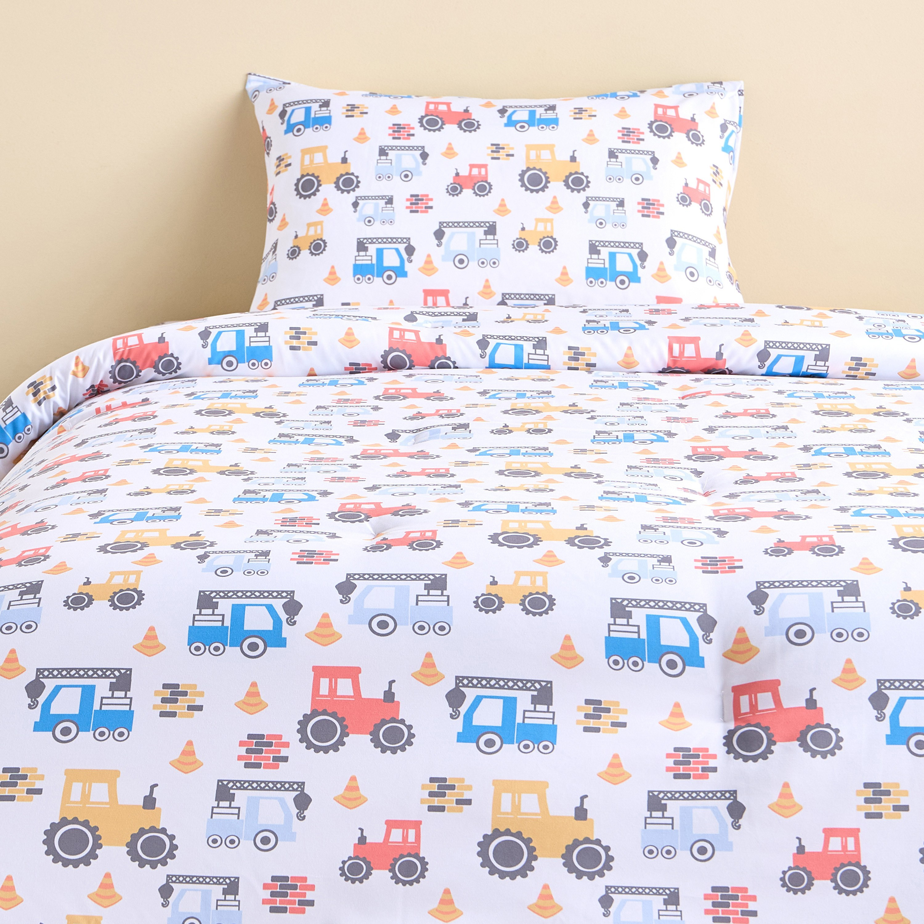 Amphora Construction 2-Piece Single Comforter Set - 135x220 cm-babyandkids-beddingandwindows-bedding-comforters-image-2