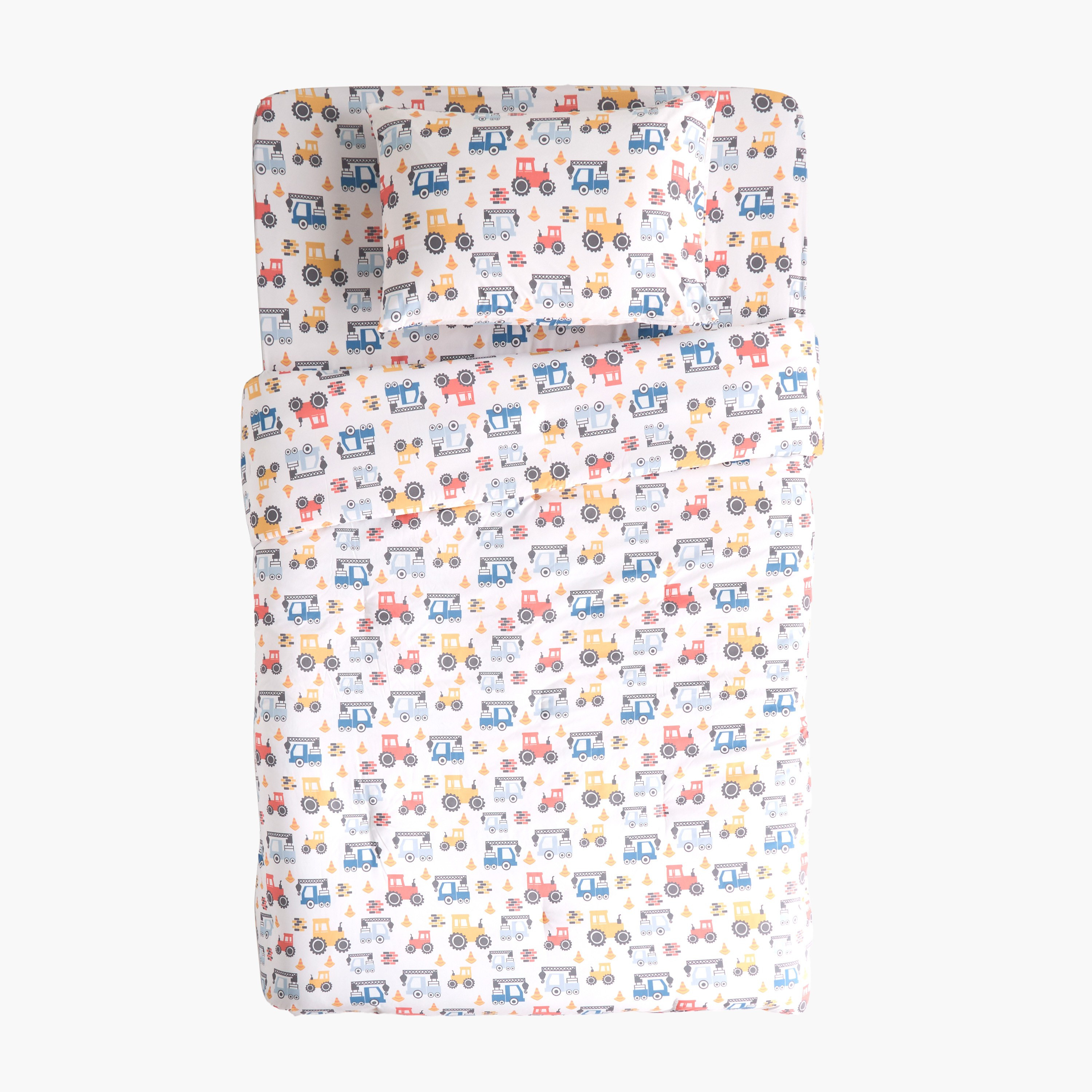 طقم لحاف كامل قطعتين بطبعات مركبات بناء - أمفورا - 160x220 سم-babyandkids-beddingandwindows-bedding-comforters-image-5