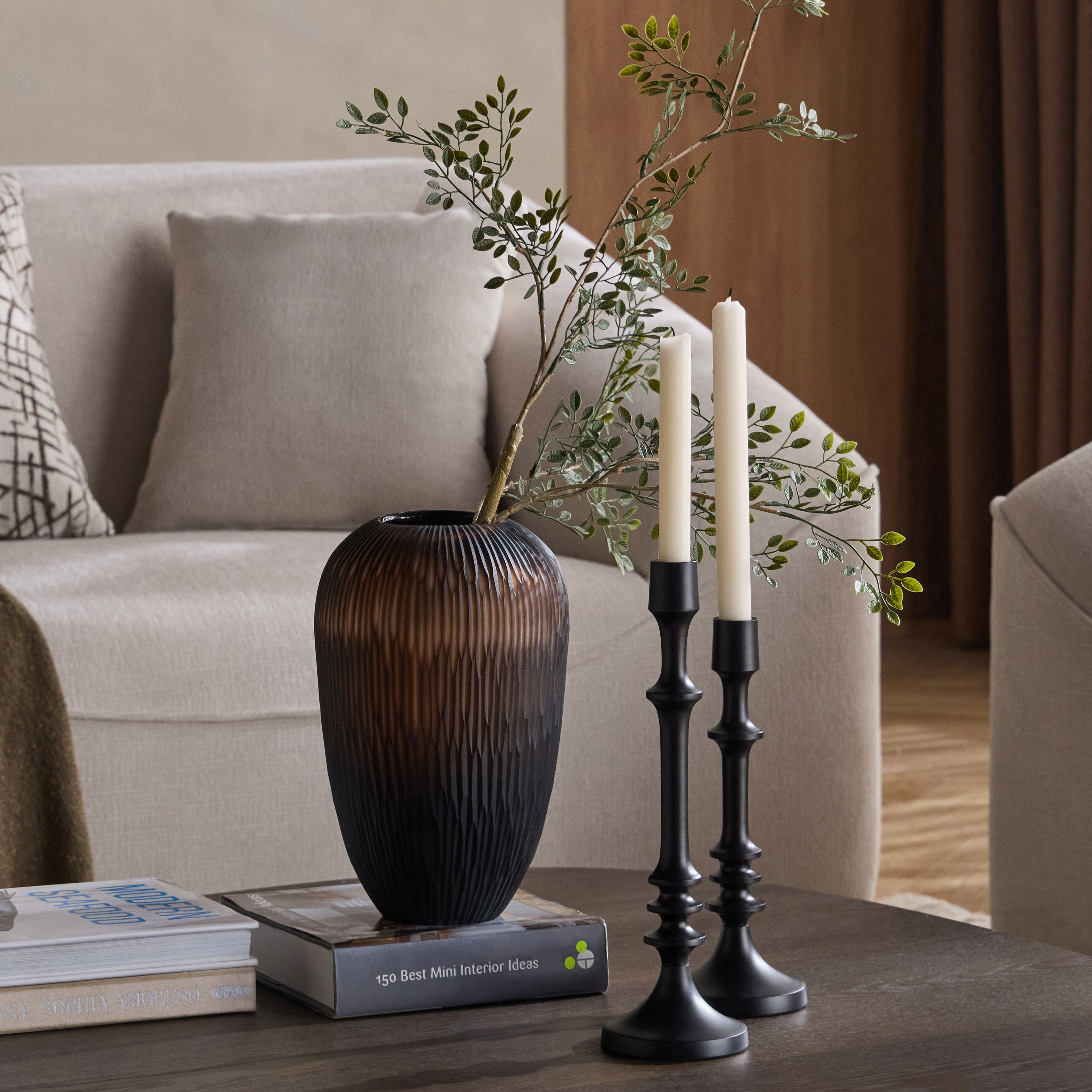 Essentials Urbano Metal Taper Candleholder - 26 cm-household-decor-candleholdersandlanterns-image-5