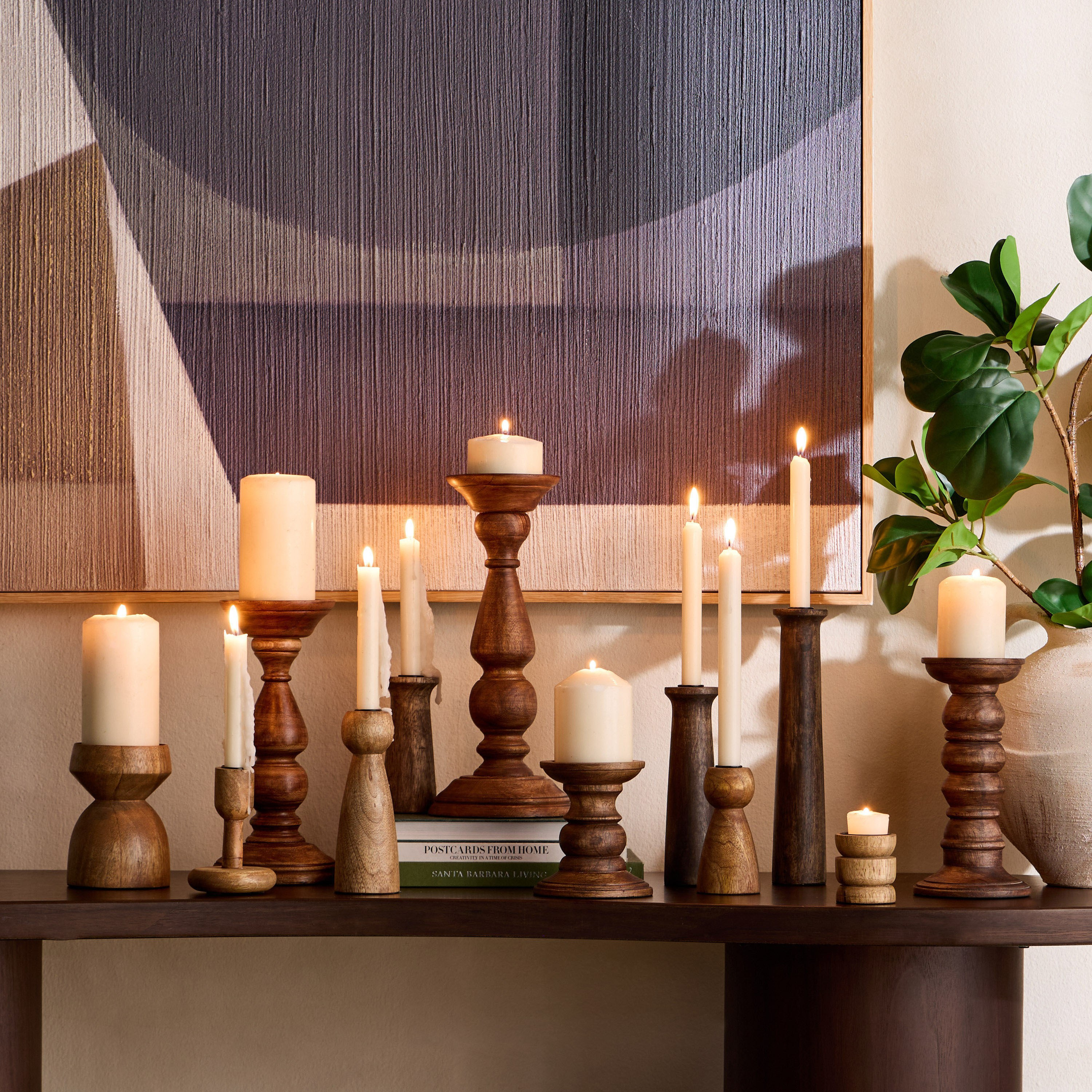 Cora Curva Pillar Candleholder - 35 cm-household-decor-candleholdersandlanterns-image-5