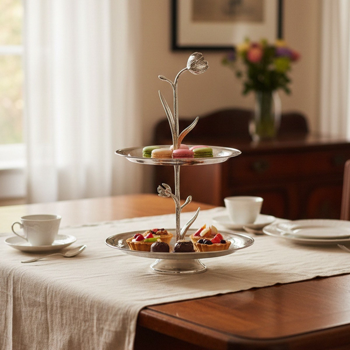 Tulip Metal Stand - 29 cm-household-decor-boxesandtrays-image-1