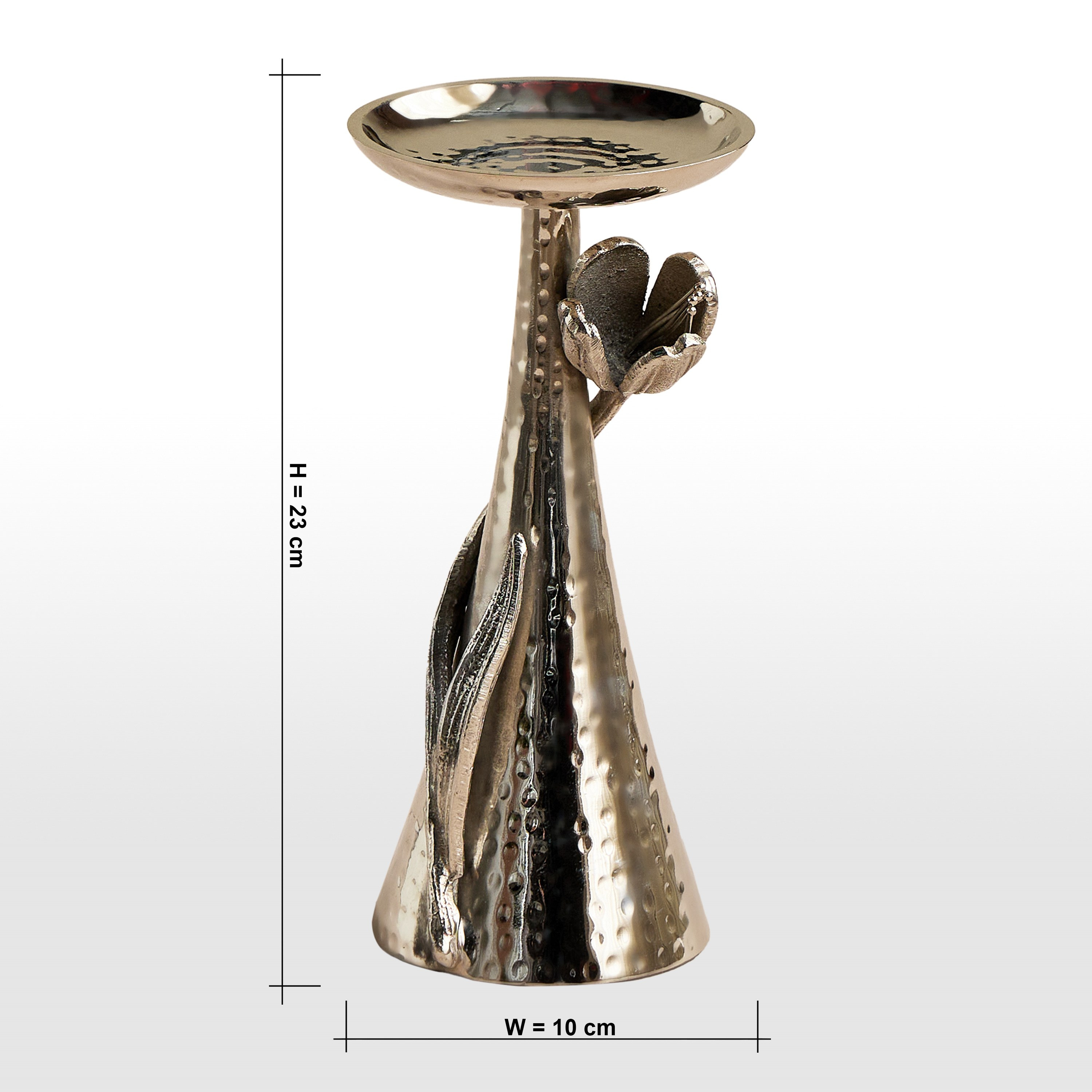 Tulip Metal Pillar Candleholder - 23 cm-household-decor-candleholdersandlanterns-image-6