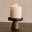 Essentials Urbano Wooden Pillar Candleholder - 10 cm-household-decor-candleholdersandlanterns-image-2