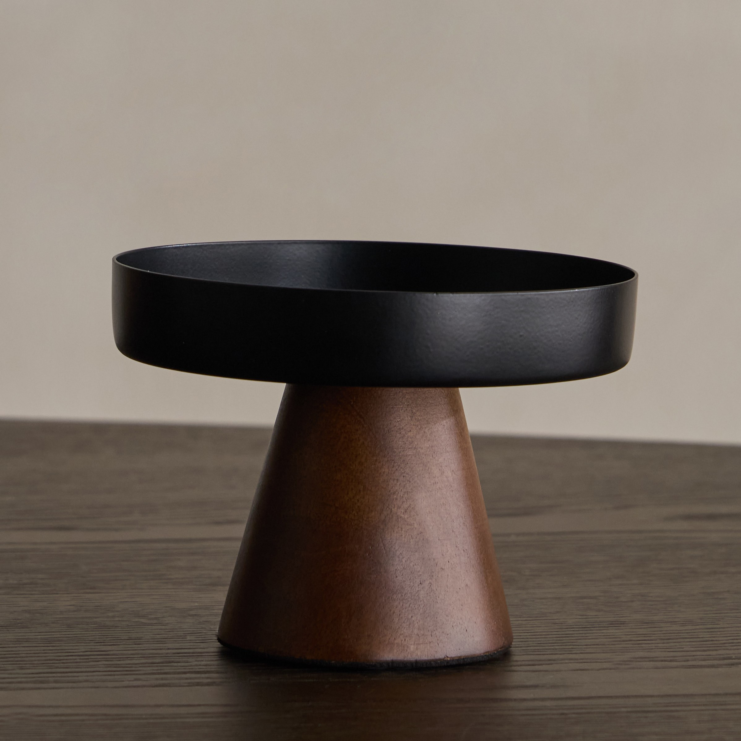 Essentials Urbano Wooden Pillar Candleholder - 10 cm-household-decor-candleholdersandlanterns-image-3