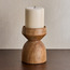 Cora Tee Wooden Pillar Candleholder - 14 cm-household-decor-candleholdersandlanterns-image-1