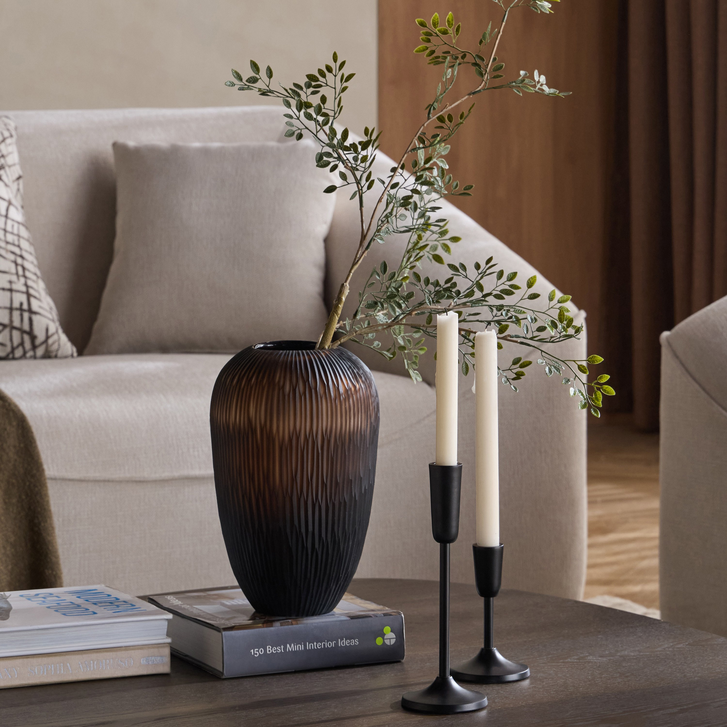 حامل شموع رفيعة معدني - إسينشيالز أوربانو - 18 سم-household-decor-candleholdersandlanterns-image-5