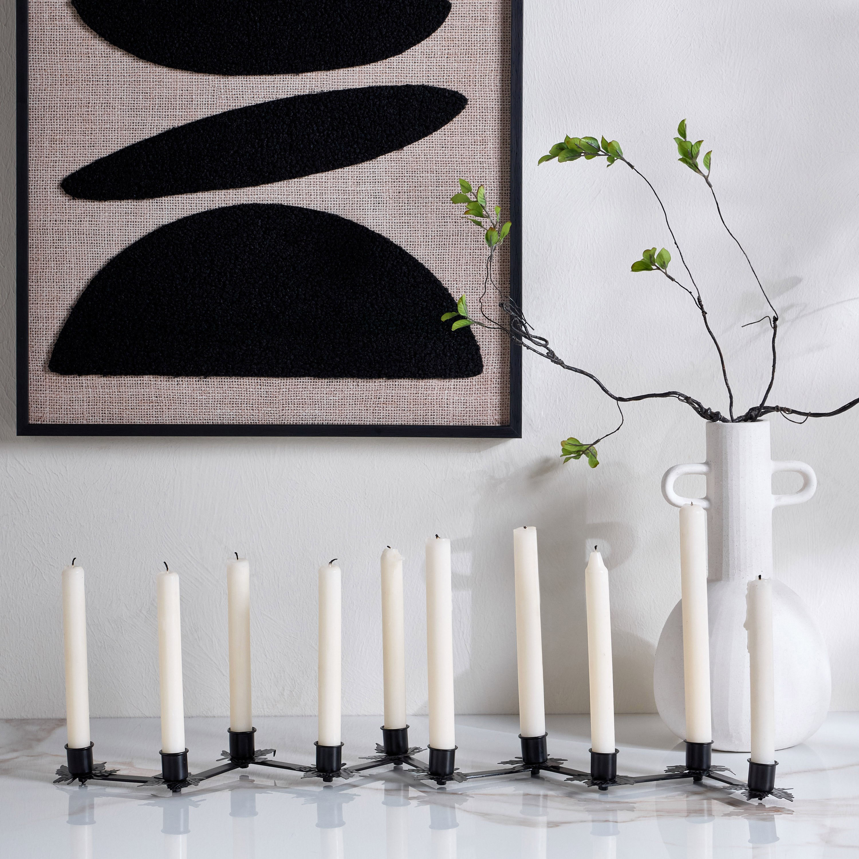 Essentials Urbano Metal Taper Candle Runner - 3.5 cm-household-decor-candleholdersandlanterns-image-5