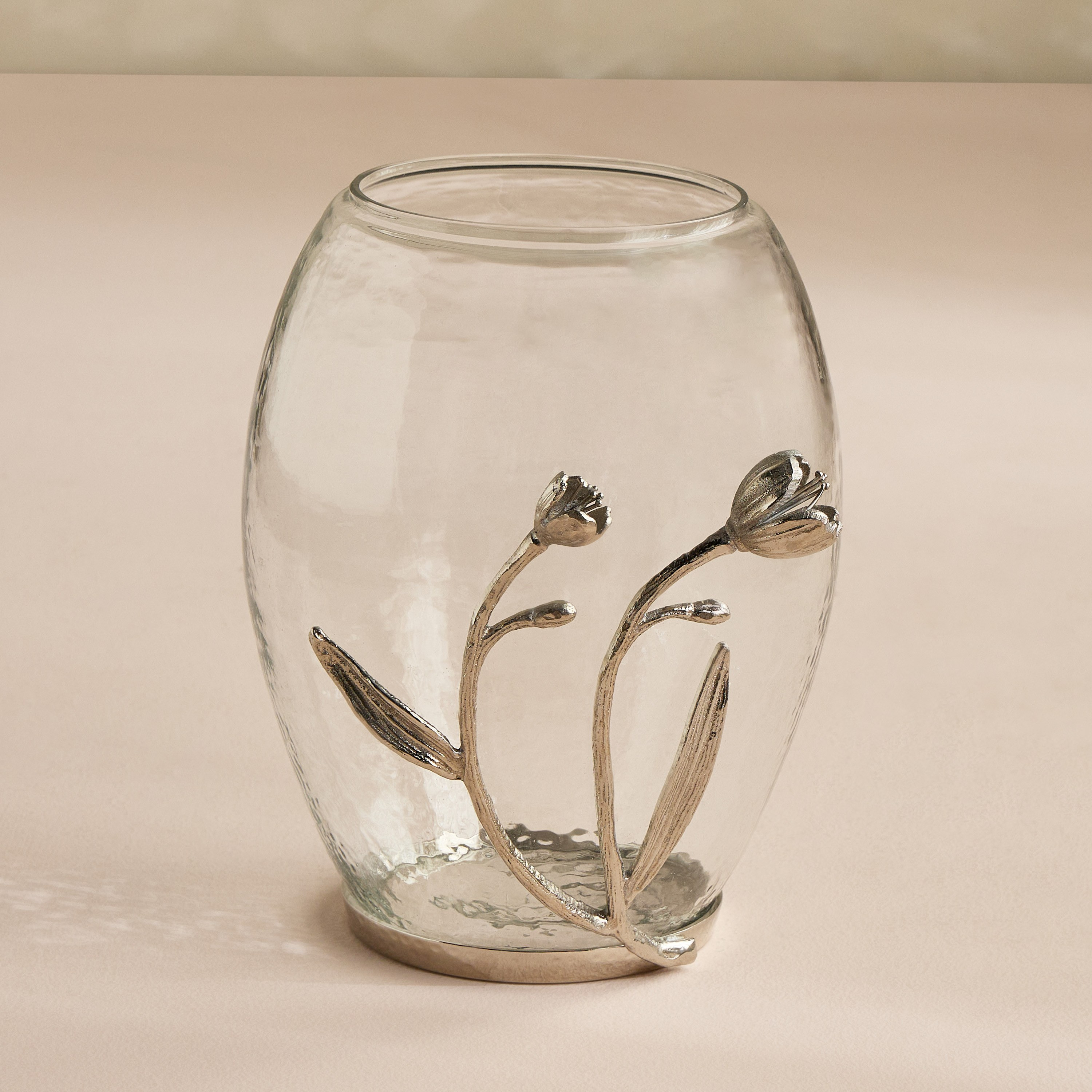 Tulip Glass Hurricane Candleholder - 28 cm-household-decor-candleholdersandlanterns-image-3