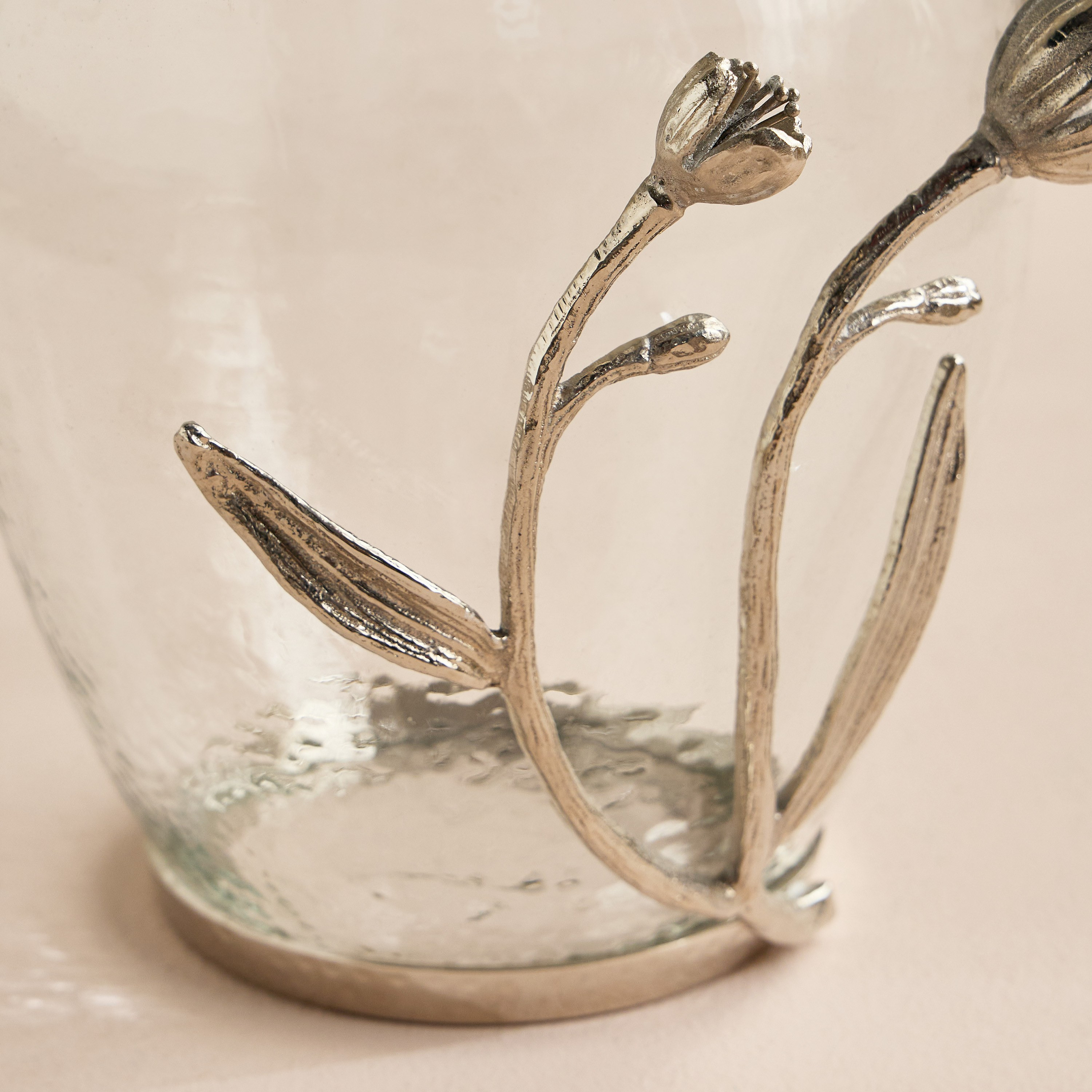 Tulip Glass Hurricane Candleholder - 28 cm-household-decor-candleholdersandlanterns-image-4