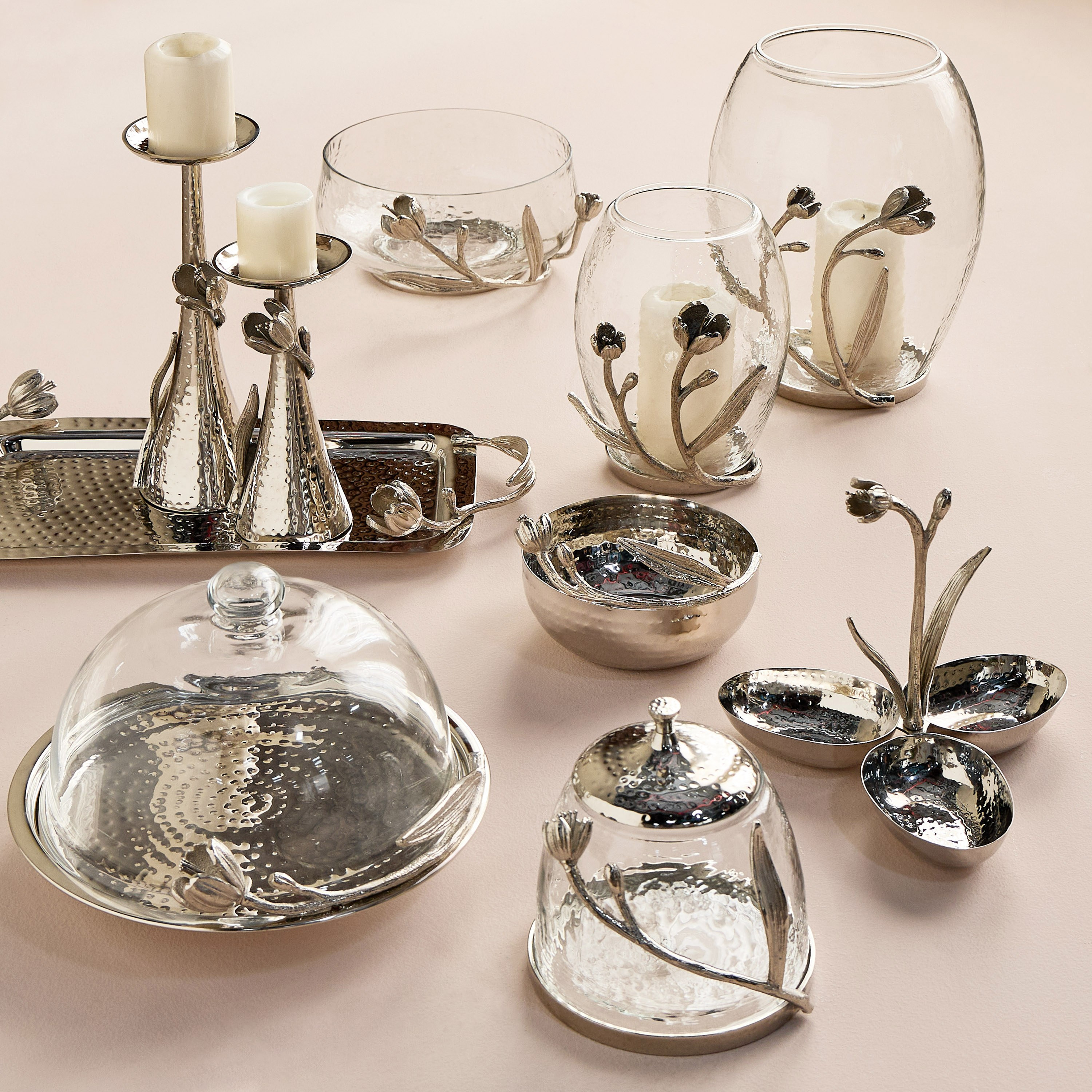 Tulip Glass Hurricane Candleholder - 28 cm-household-decor-candleholdersandlanterns-image-5