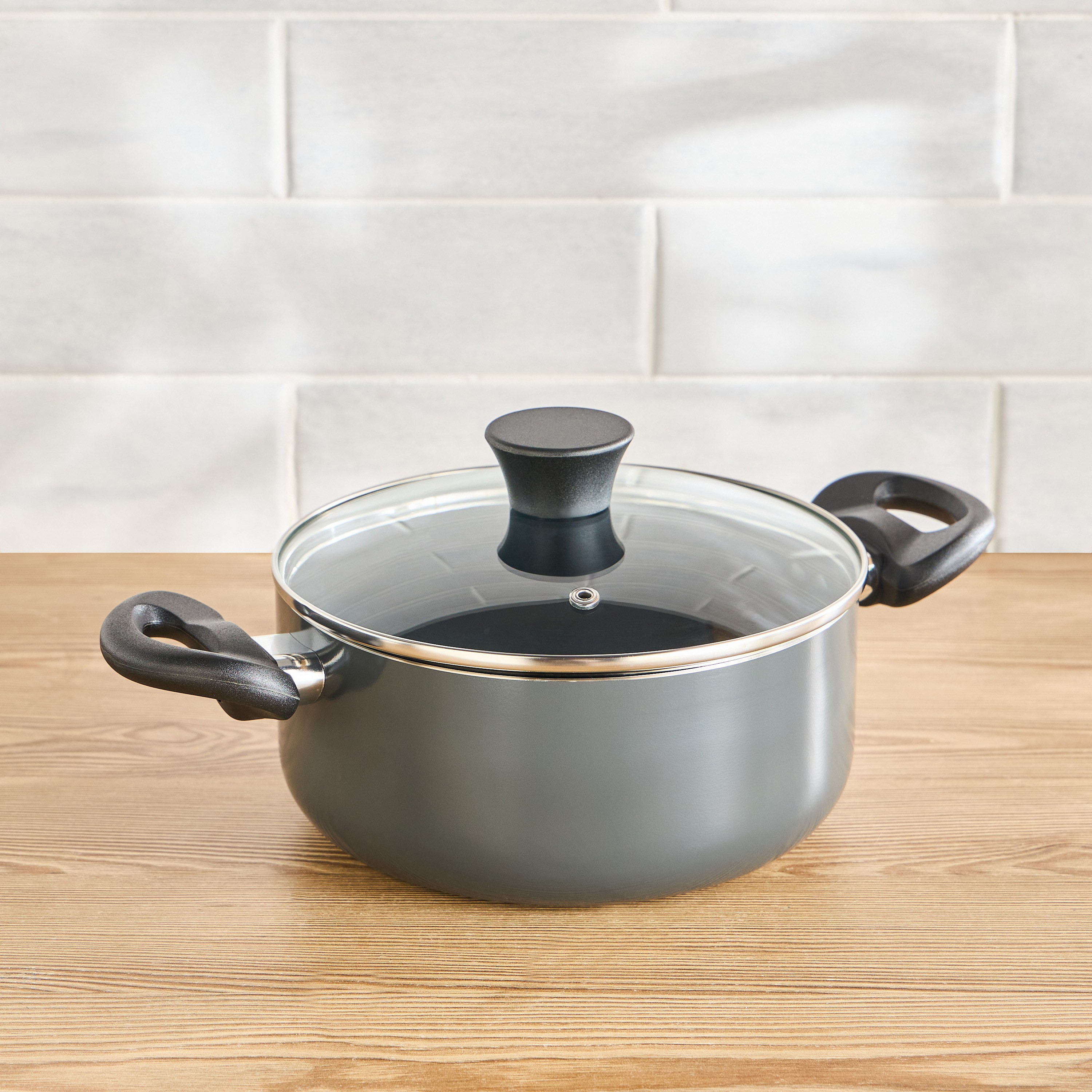 Baker's Secret Essentials Pressed Aluminum Non-Stick Casserole with Lid - 20 cm-household-kitchen-cookware-potsandpans-image-1
