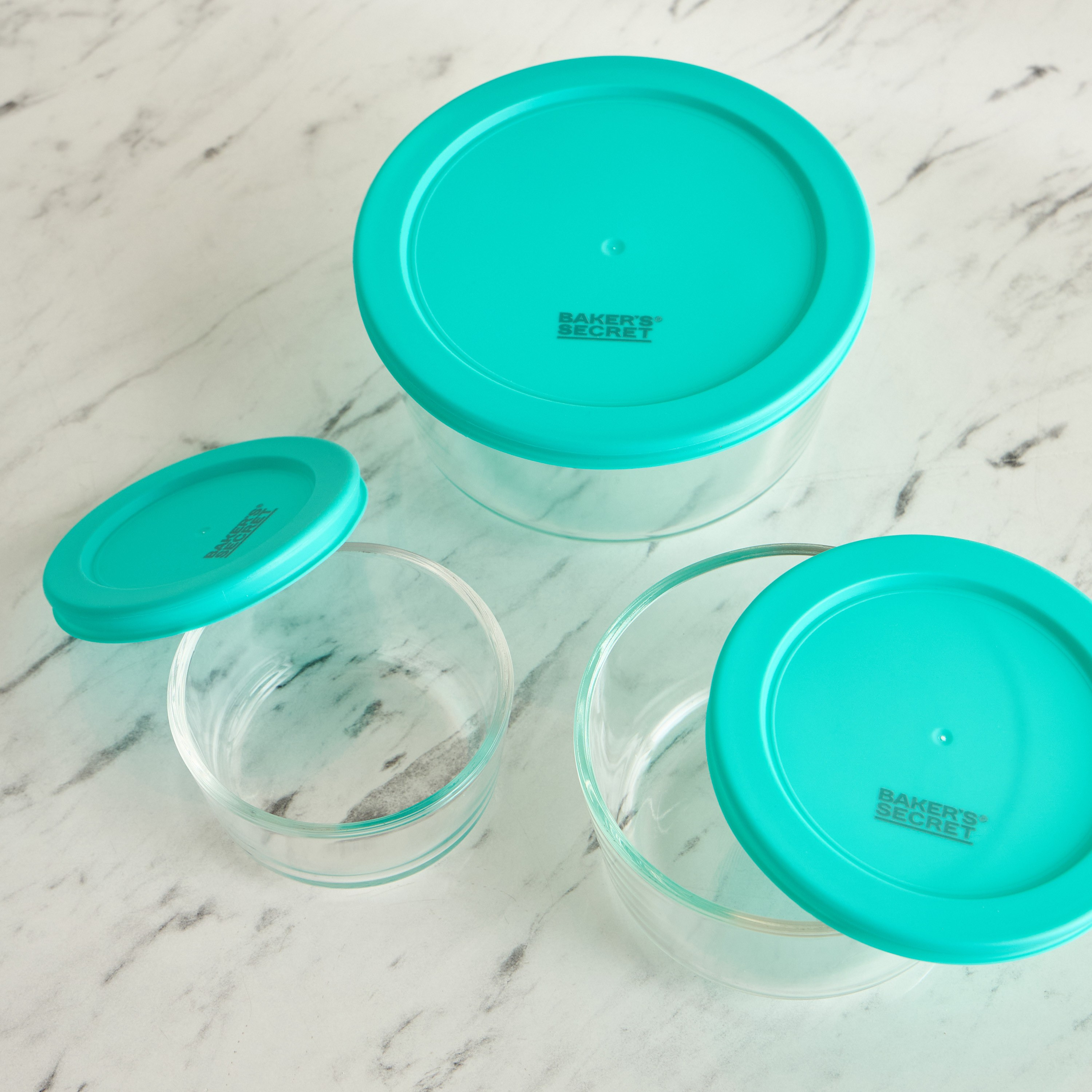 Baker's Secret 6-Piece Food Storage Container with Lid Set-household-kitchen-foodstorage-pantryandstorage-image-2