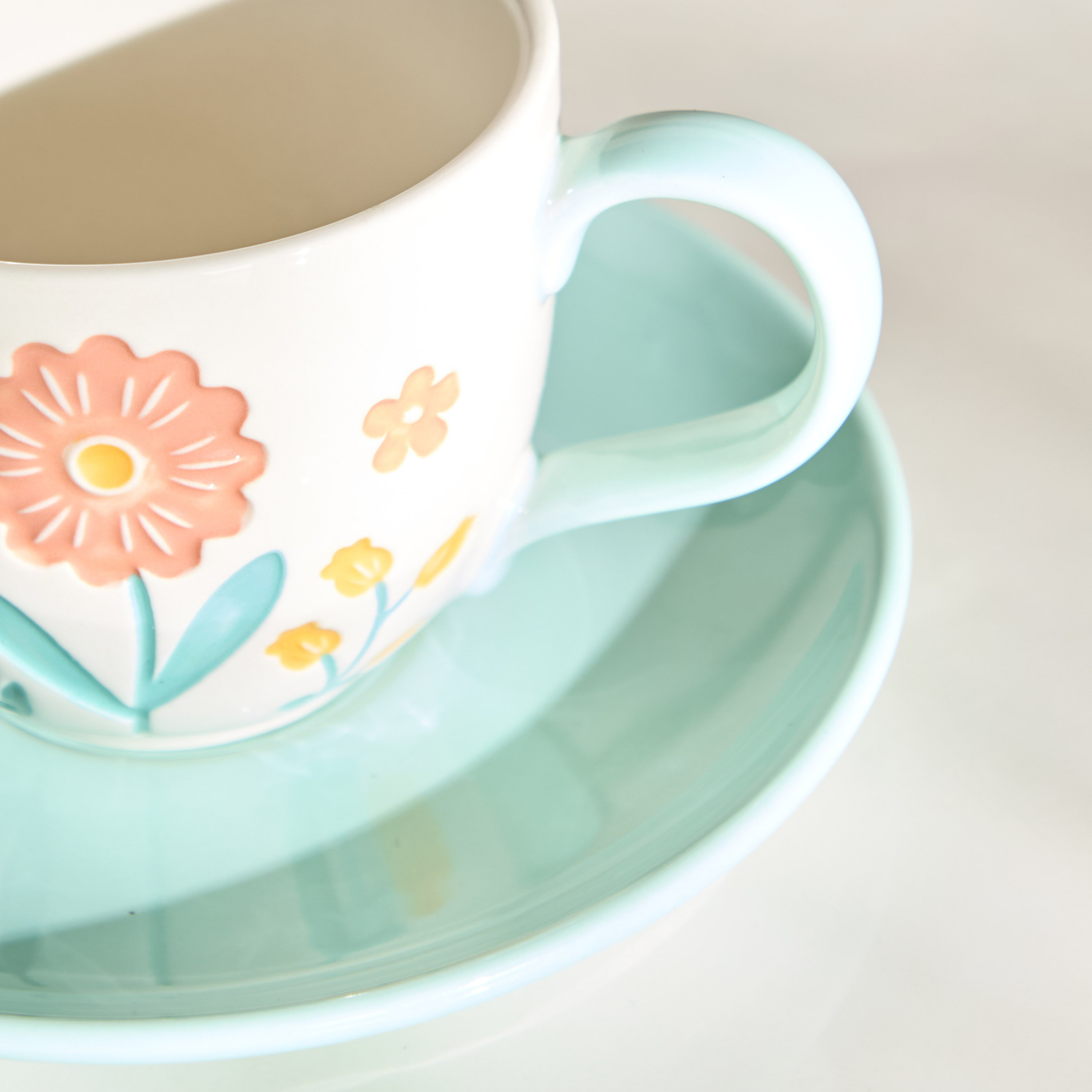 Heidi Ceramic Tea Cup and Saucer Set - 250 ml-household-dining-dinnerware-dinnerwarecollections-image-2