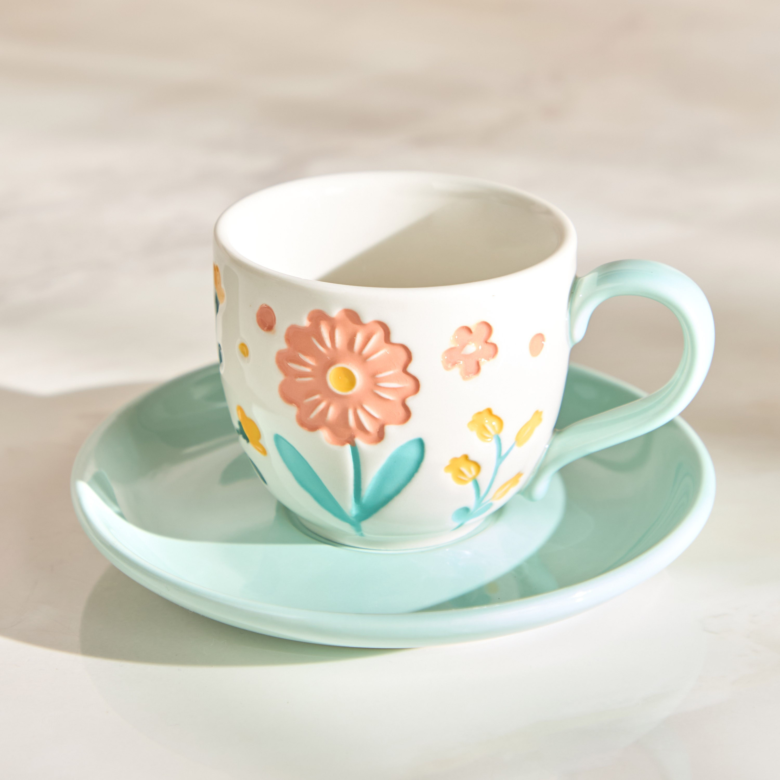 Heidi Ceramic Espresso Cup and Saucer Set - 120 ml-household-dining-dinnerware-dinnerwarecollections-image-1