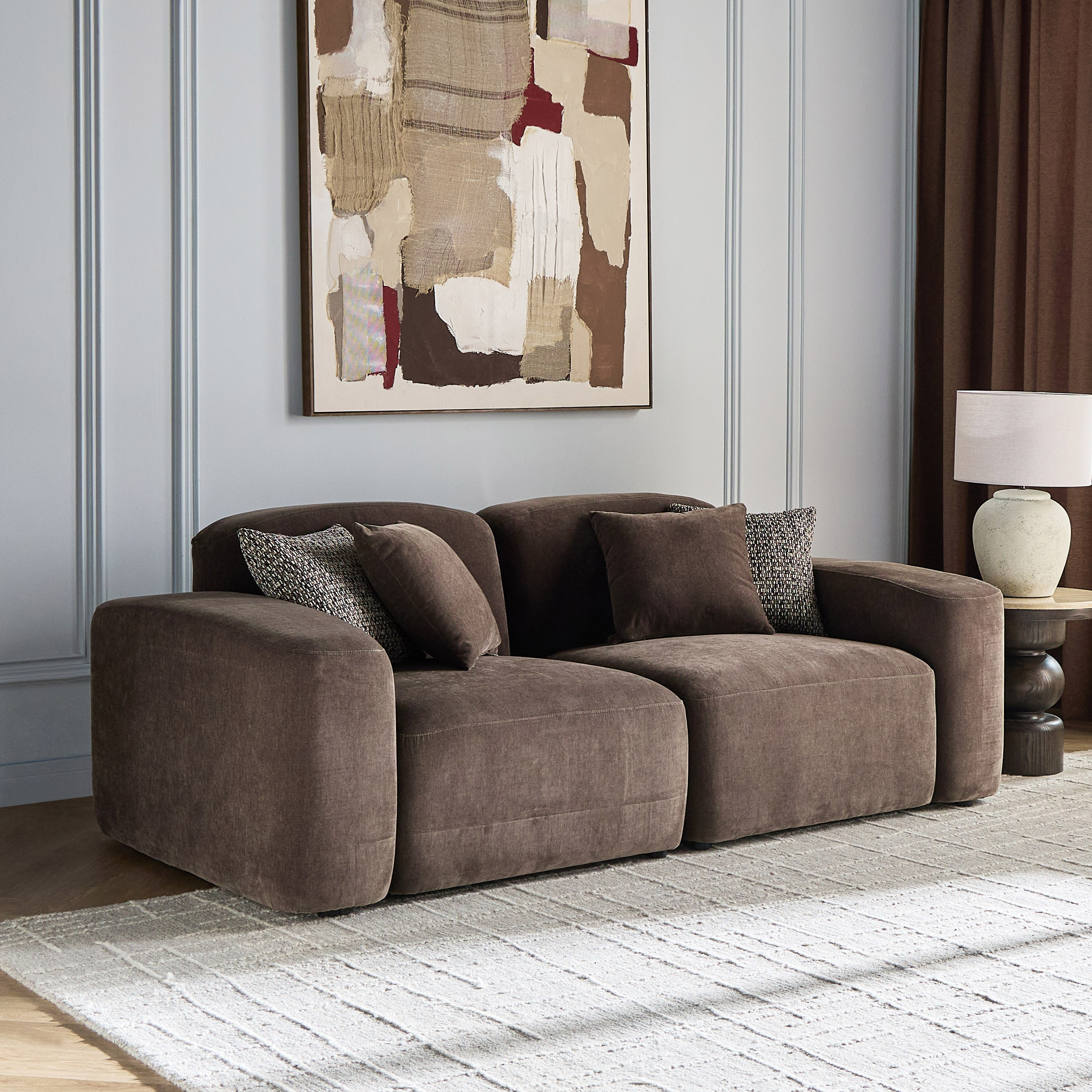 Shop Pebble 3-Seater Fabric Sofa Online | Homecentre KSA