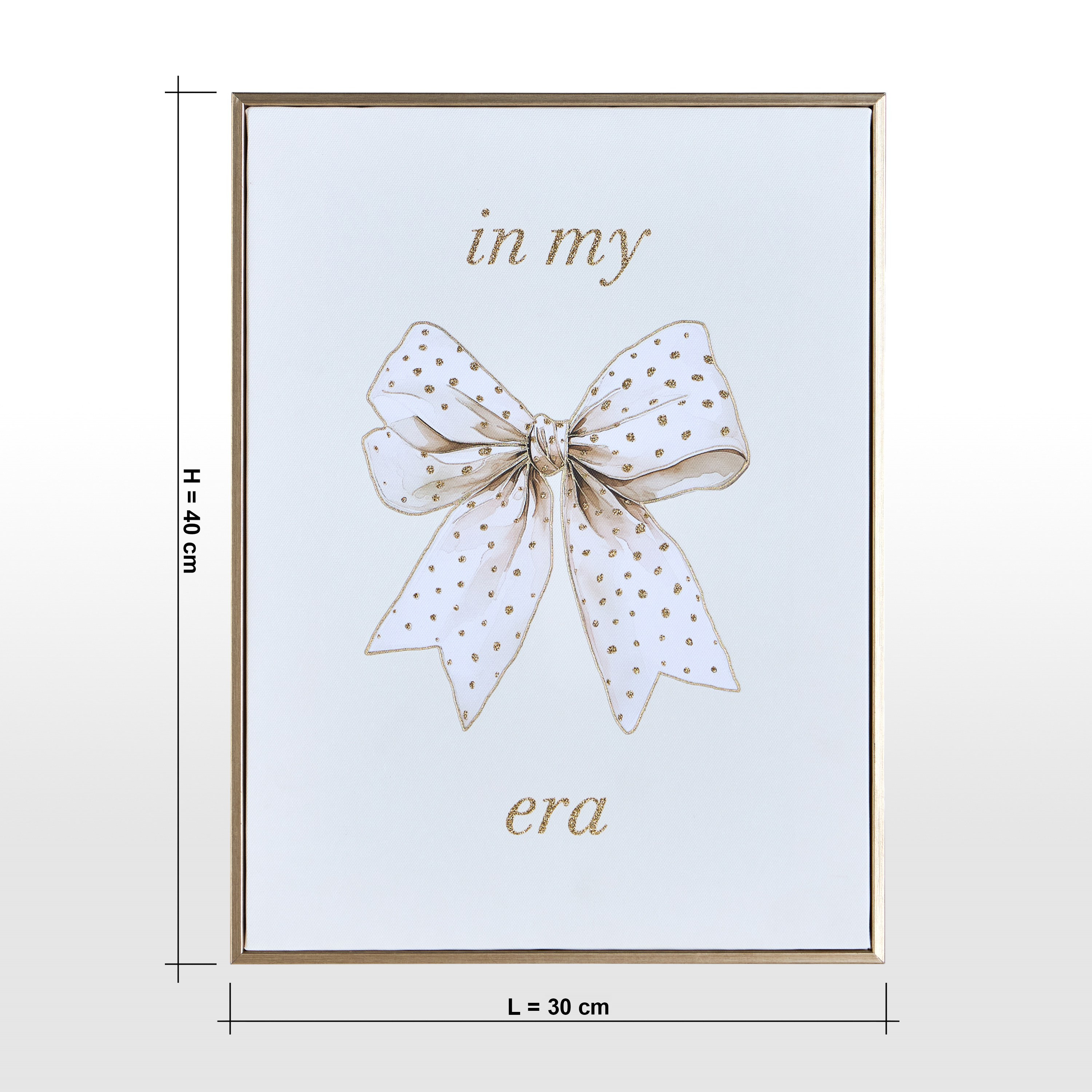 زينة حائط كانفاس مؤطرة بفيونكة - زينة - 30x40 سم-kids-decorandlighting-decor-wallart-image-4