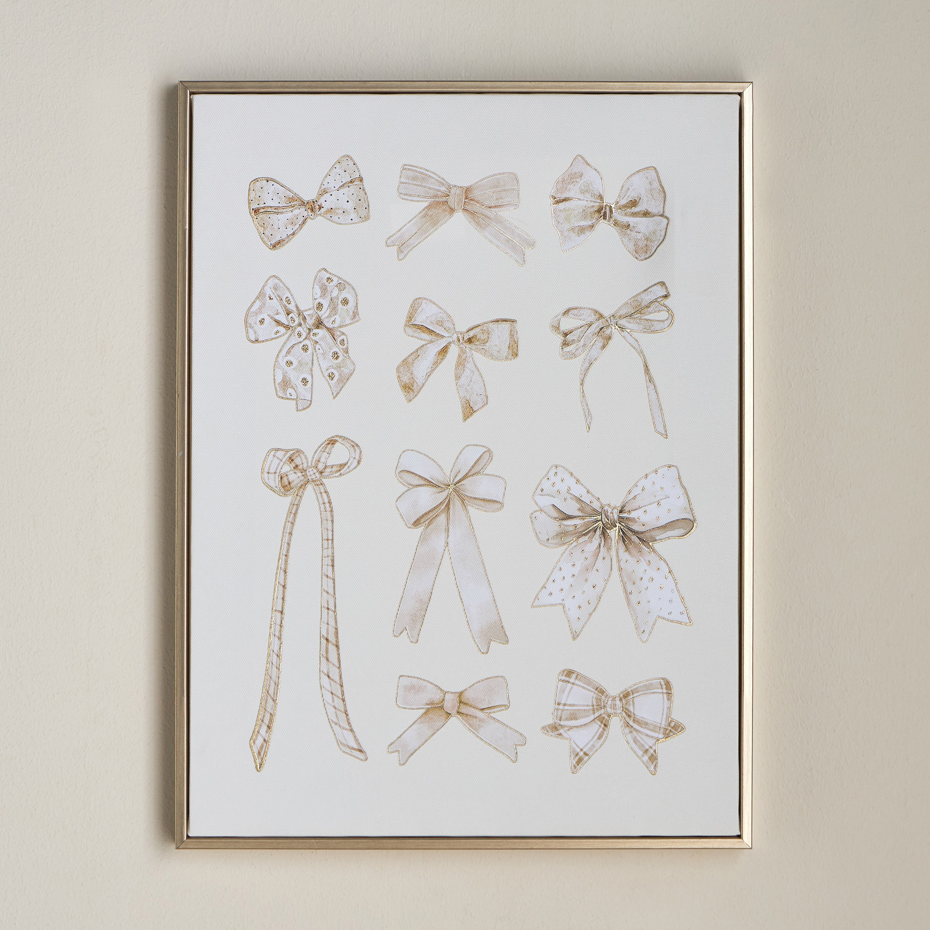 Zaina Bows Framed Canvas Wall Art - 30x40 cm-kids-decorandlighting-decor-wallart-image-1