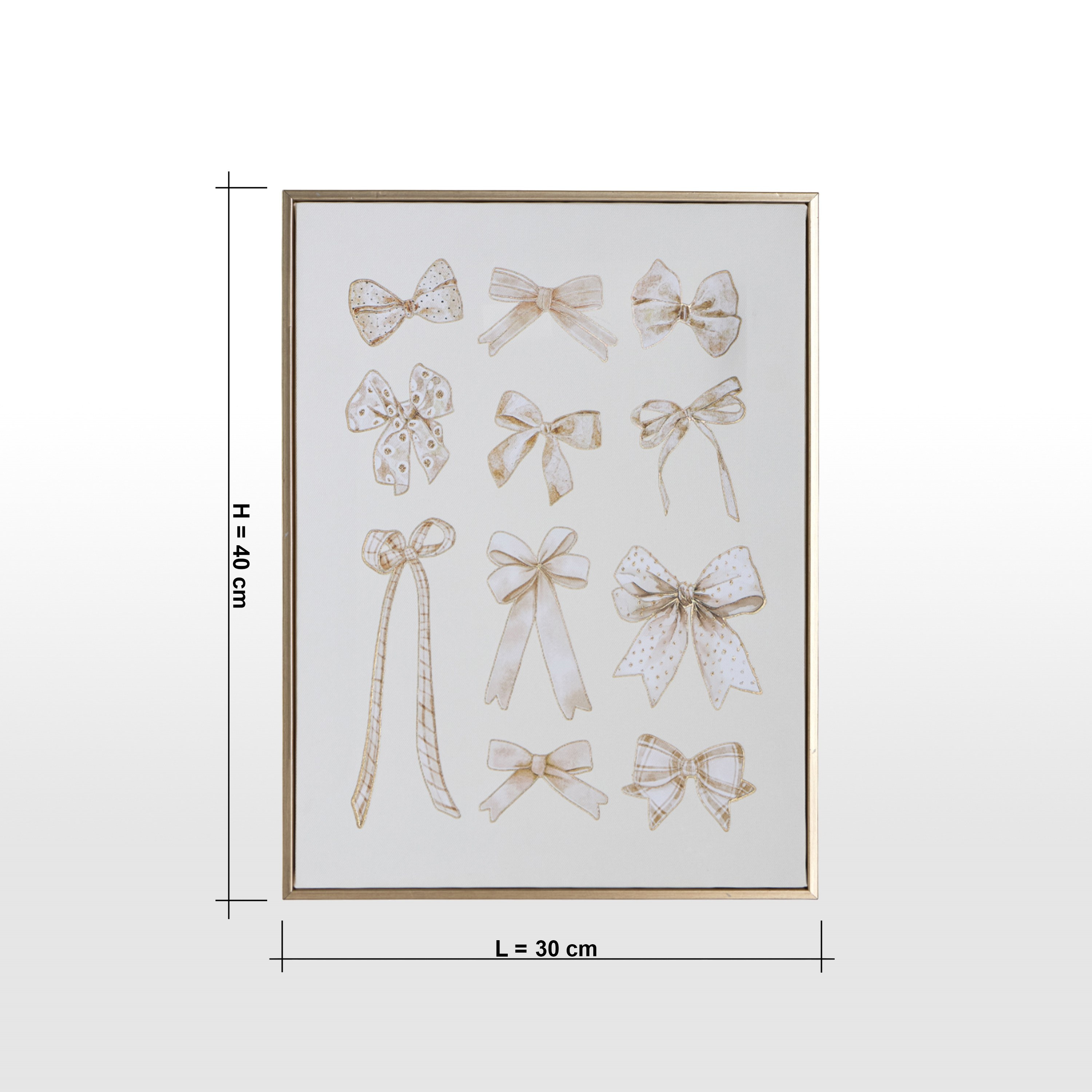 Zaina Bows Framed Canvas Wall Art - 30x40 cm-kids-decorandlighting-decor-wallart-image-4