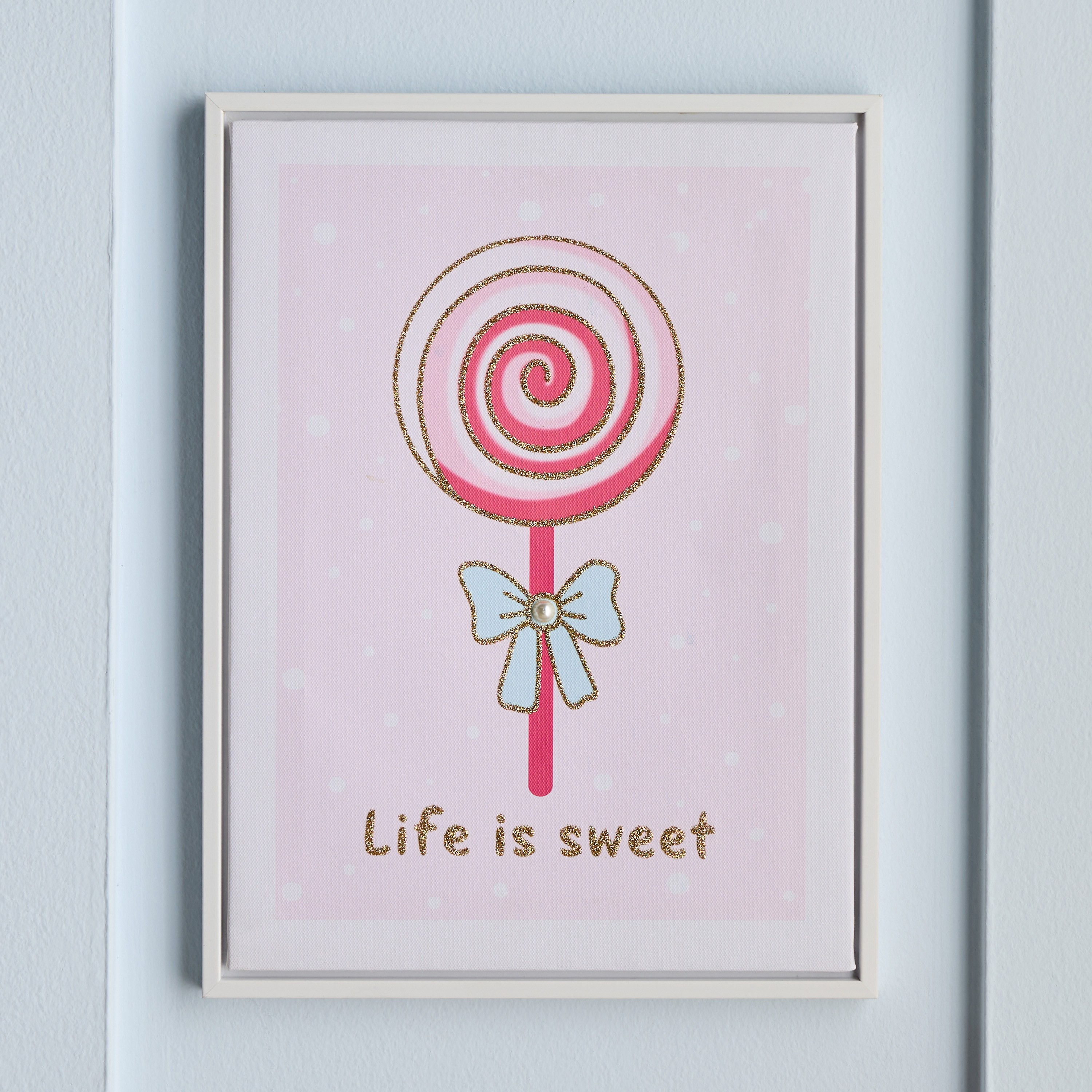 زينة حائط كانفاس مؤطرة بتصميم ثلاثي الأبعاد - ليلى - 30x40 سم-kids-decorandlighting-decor-wallart-image-1