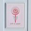 Layla Life Is Sweet 3D Framed Canvas Wall Art - 30x40 cm-kids-decorandlighting-decor-wallart-image-1