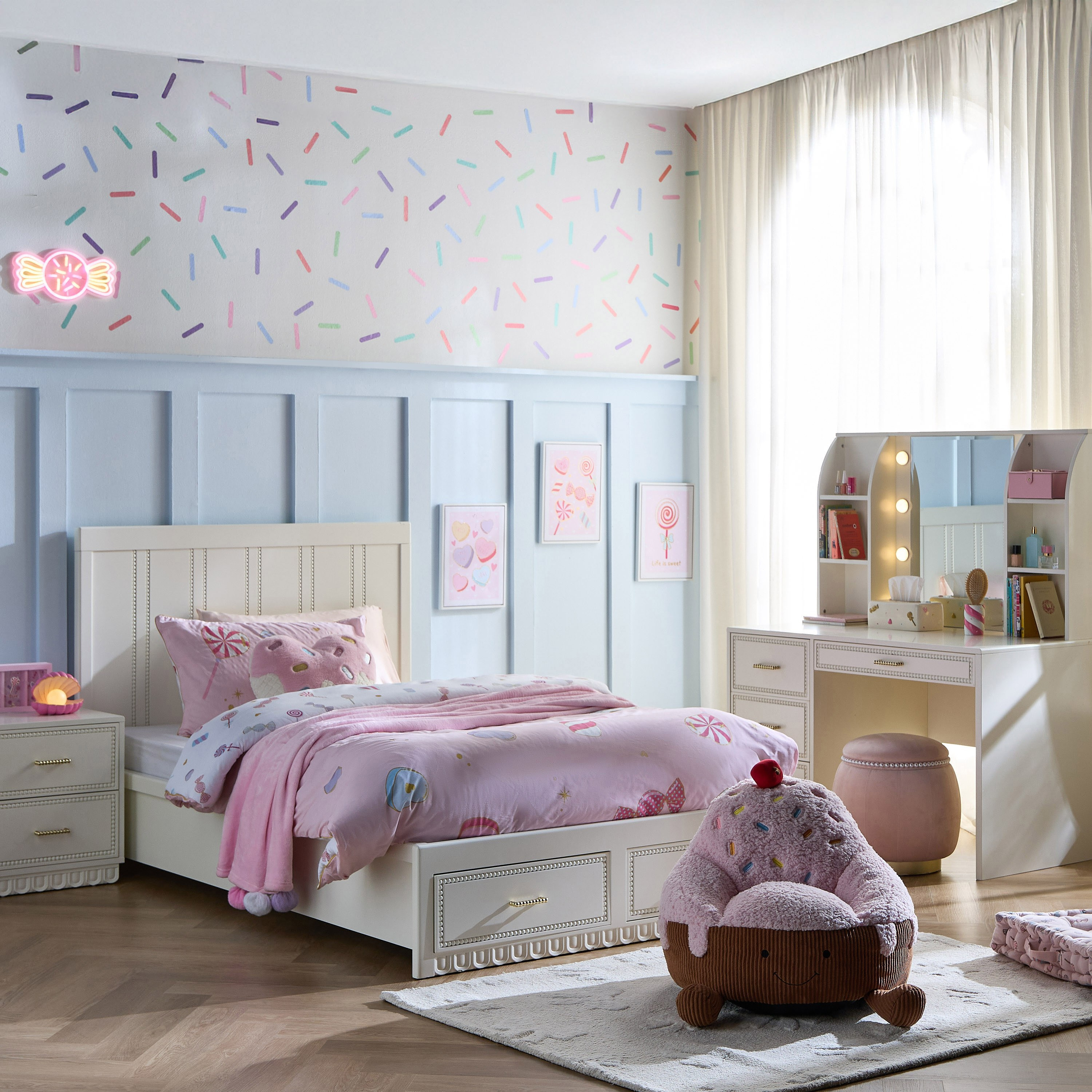 زينة حائط كانفاس مؤطرة بتصميم ثلاثي الأبعاد - ليلى - 30x40 سم-kids-decorandlighting-decor-wallart-image-3