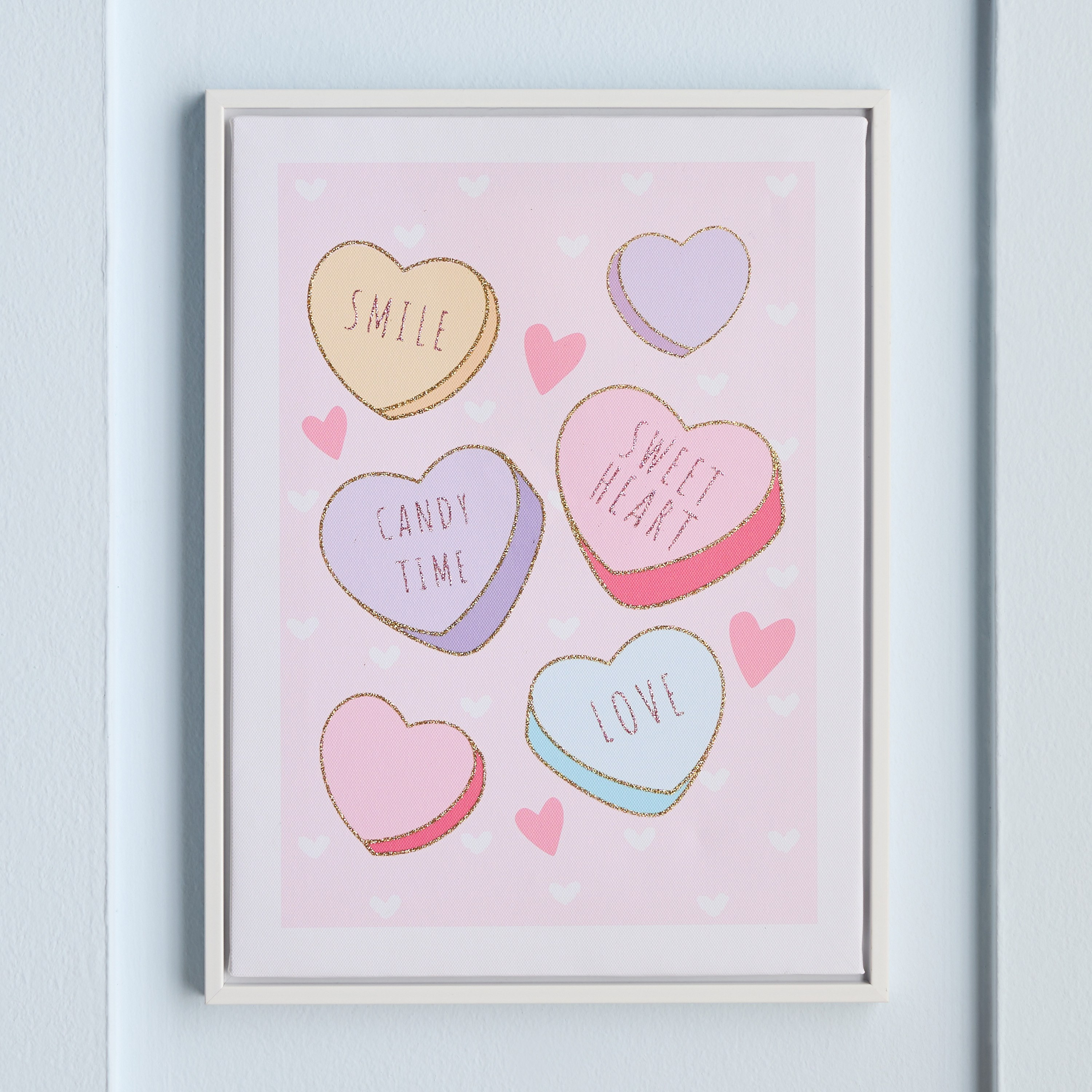 Layla Hearts 3D Framed Canvas Wall Art - 30x40 cm-kids-decorandlighting-decor-wallart-image-1