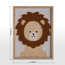 زينة حائط كانفاس مؤطرة ثلاثية الأبعاد أسد - ليندون - 30x40 سم-kids-decorandlighting-decor-wallart-image-1
