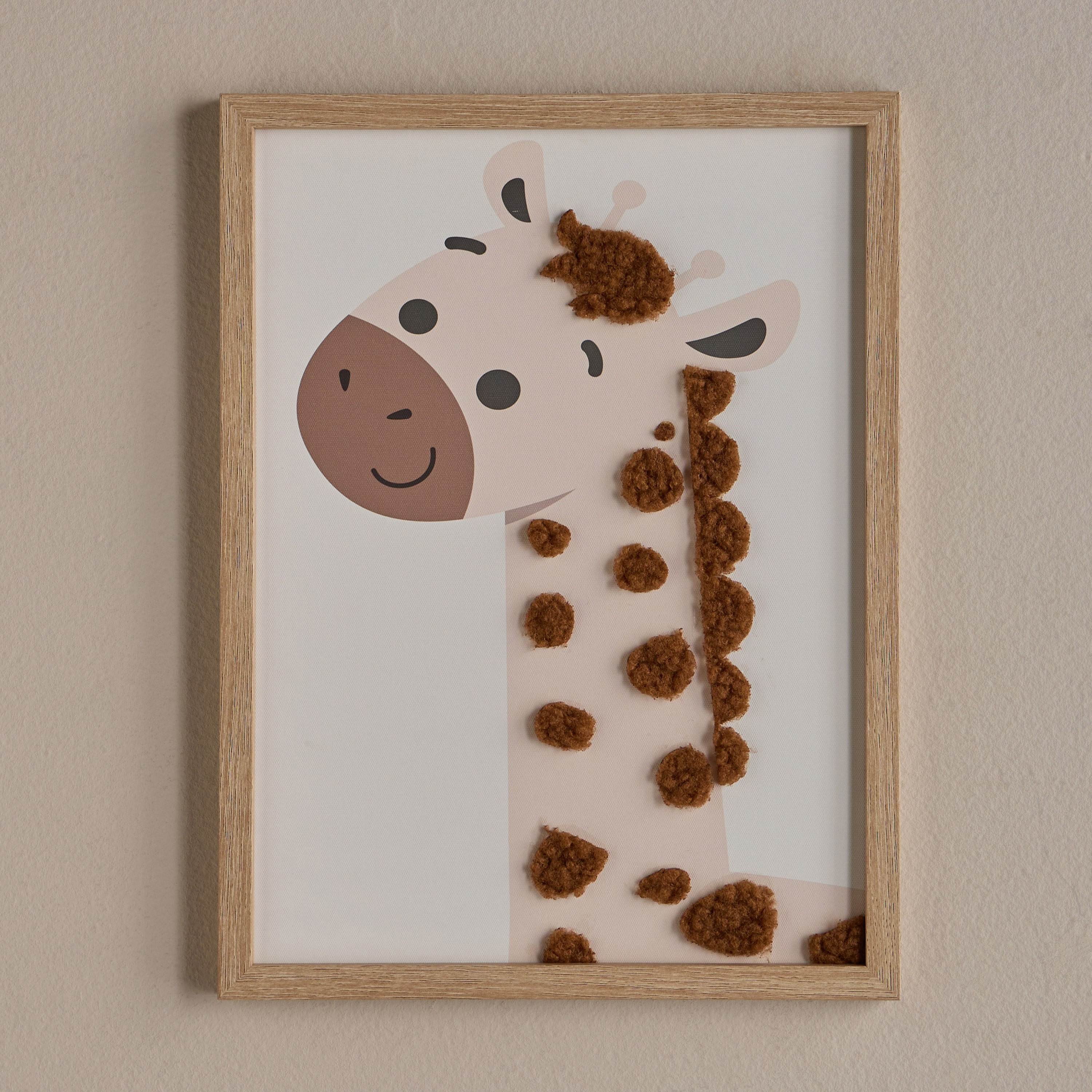 Gerard Giraffe 3D Framed Canvas Wall Art - 30x40 cm-kids-decorandlighting-decor-wallart-image-1
