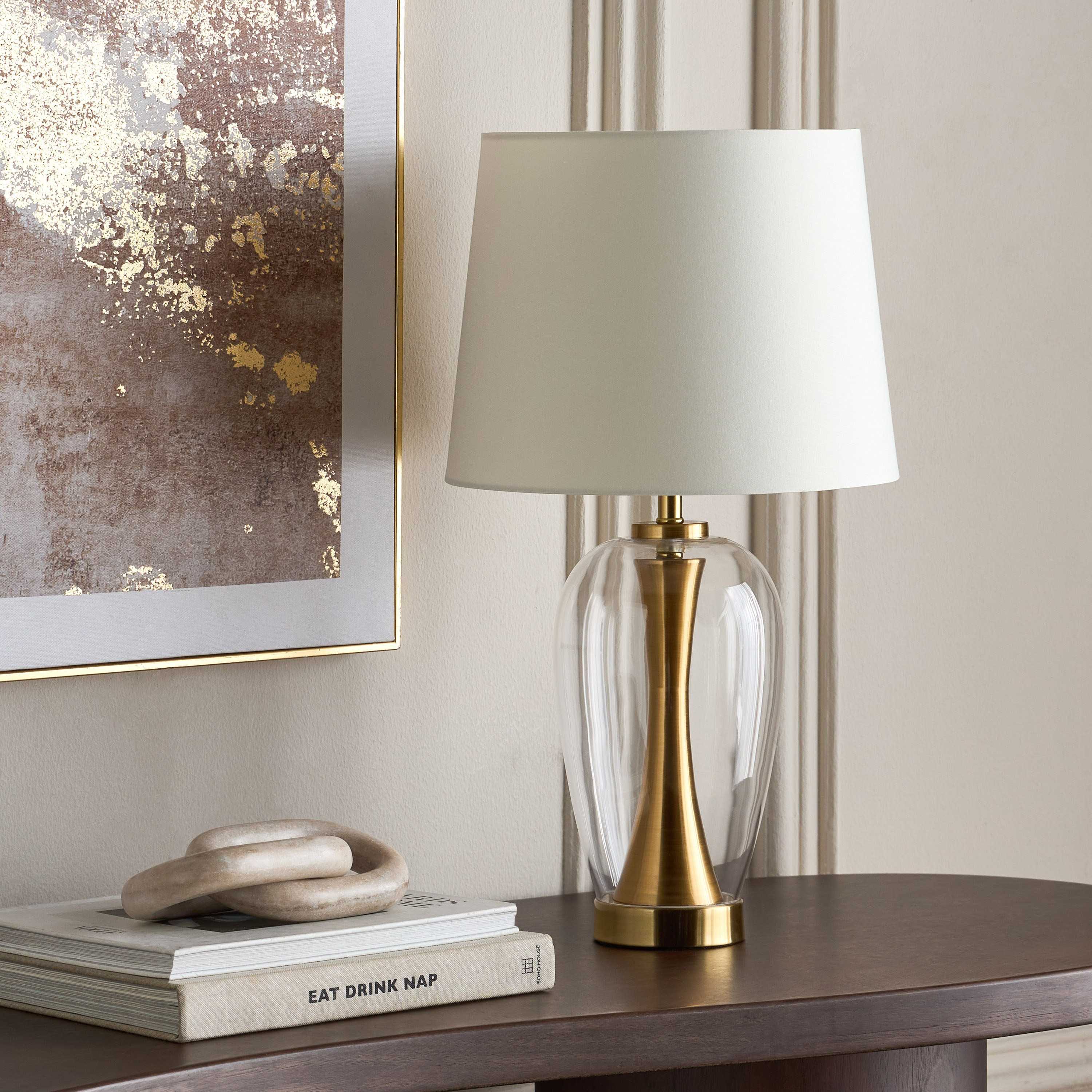 Figaro Glass Table Lamp - 52 cm-household-lighting-tableanddesklamps-image-5