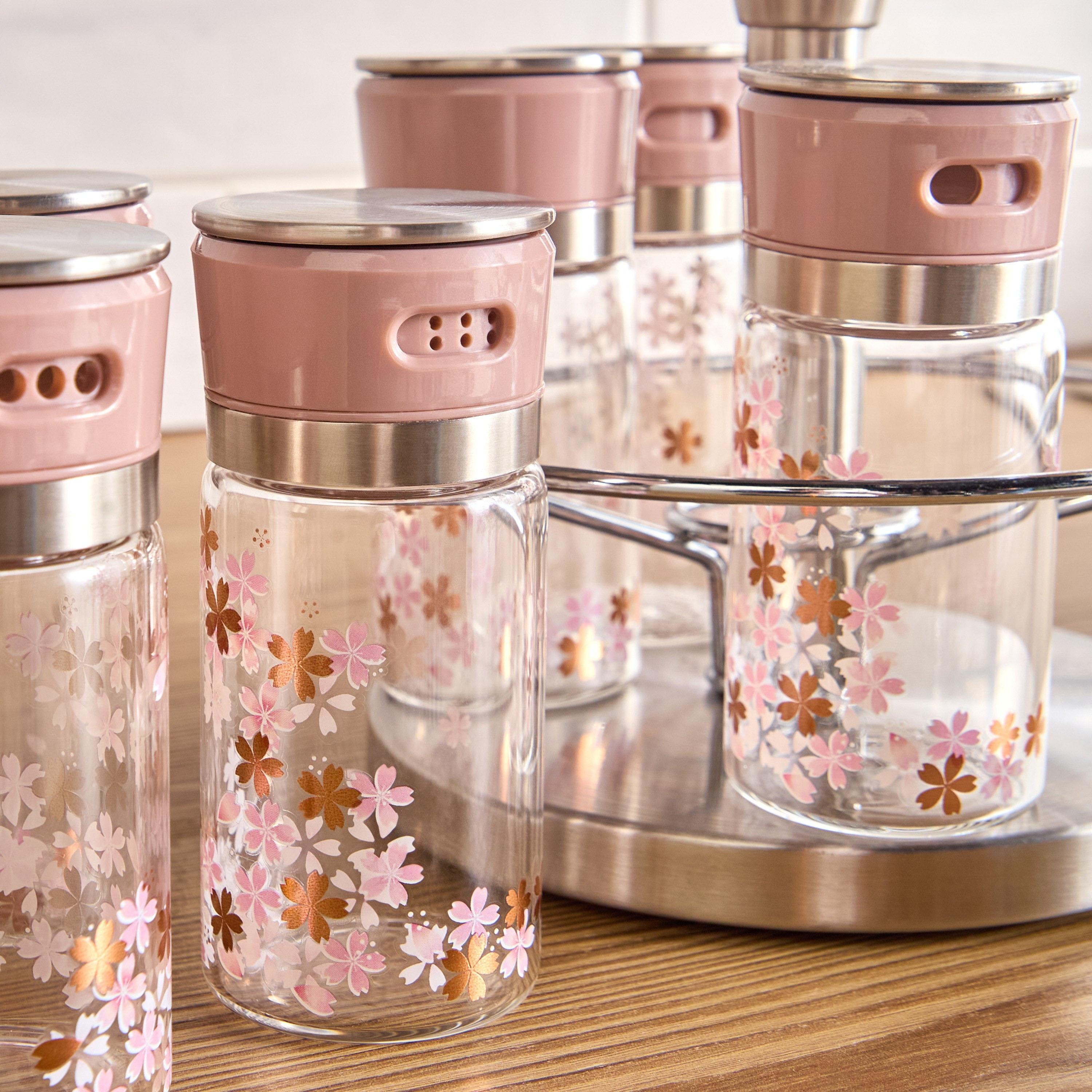 Blossom Carousel Spice Rack with Stand - 120 ml-household-kitchen-foodstorage-spiceracksandjars-image-2