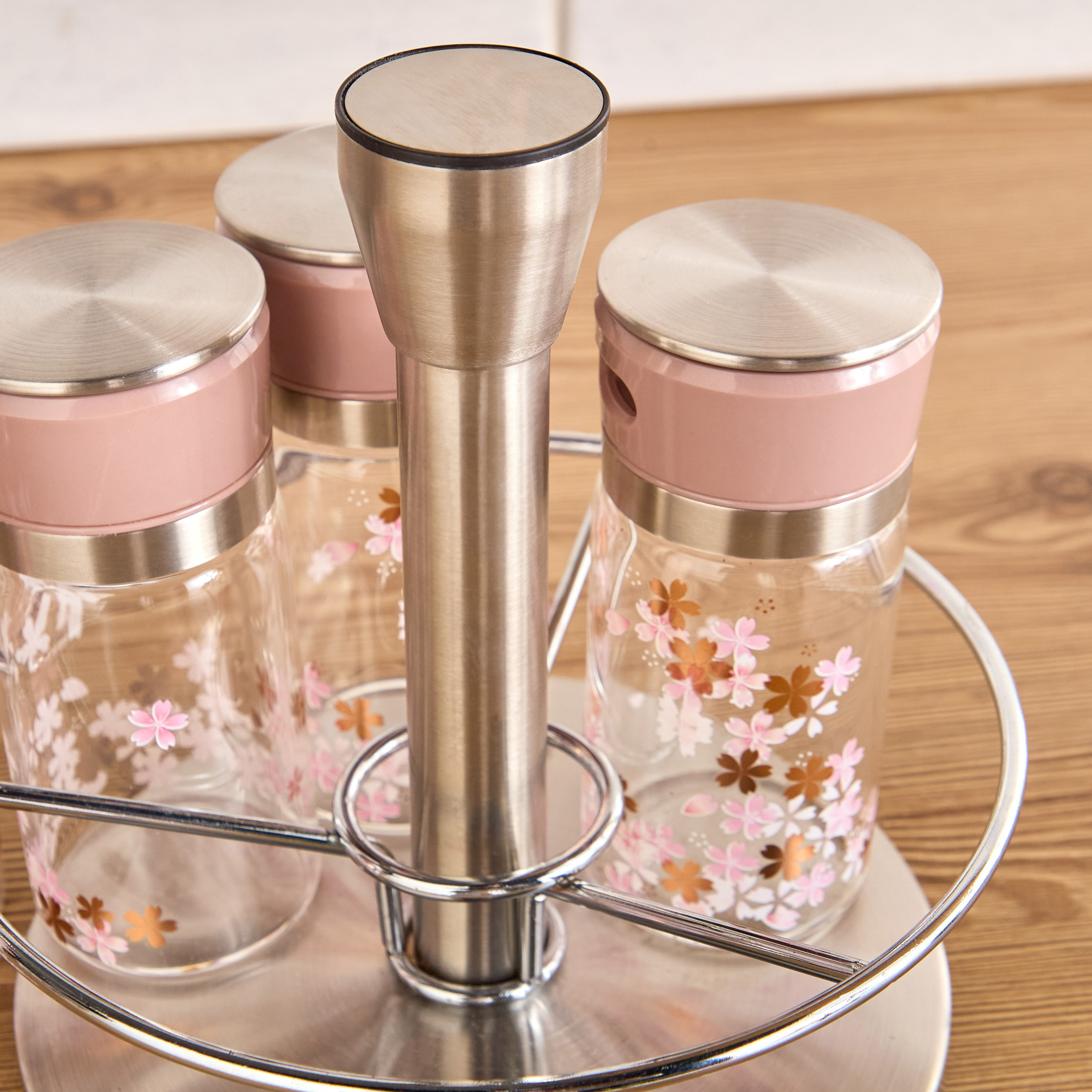 Blossom Carousel Spice Rack with Stand - 120 ml-household-kitchen-foodstorage-spiceracksandjars-image-3