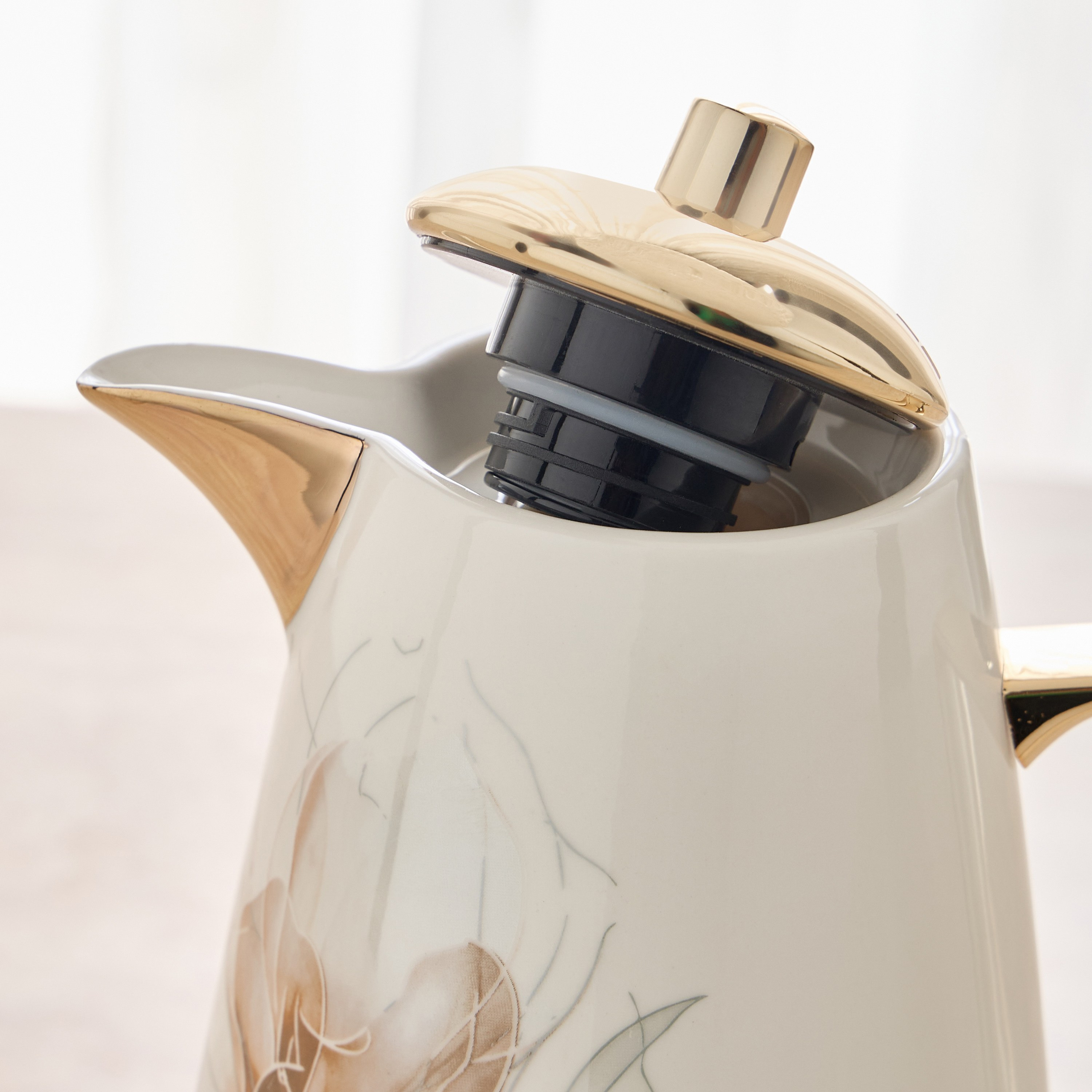 Zuhur Porcelain Flask - 1 L-household-dining-teaandcoffee-vacuumflaskscoffeeandteapots-image-3