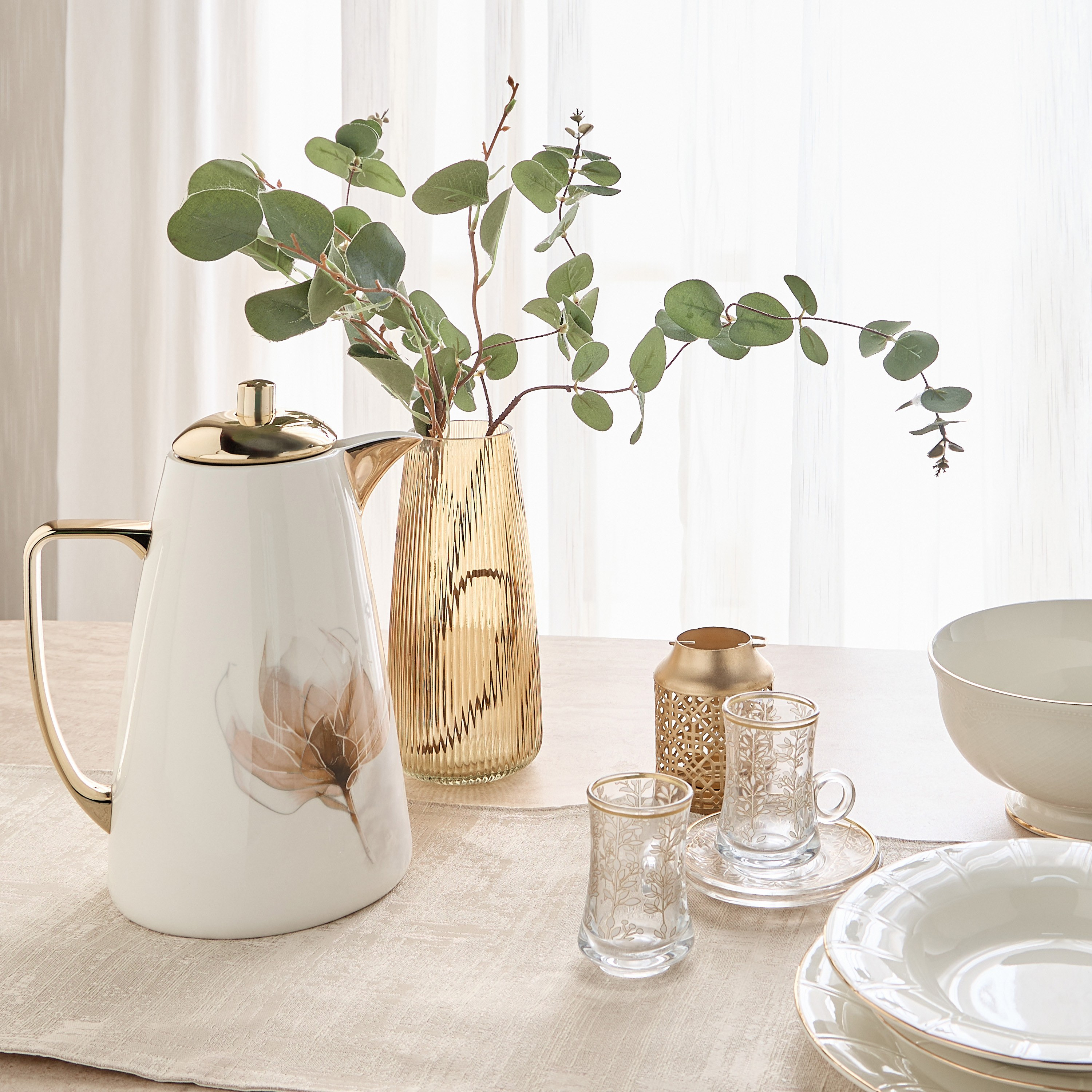 Zuhur Porcelain Flask - 1 L-household-dining-teaandcoffee-vacuumflaskscoffeeandteapots-image-4