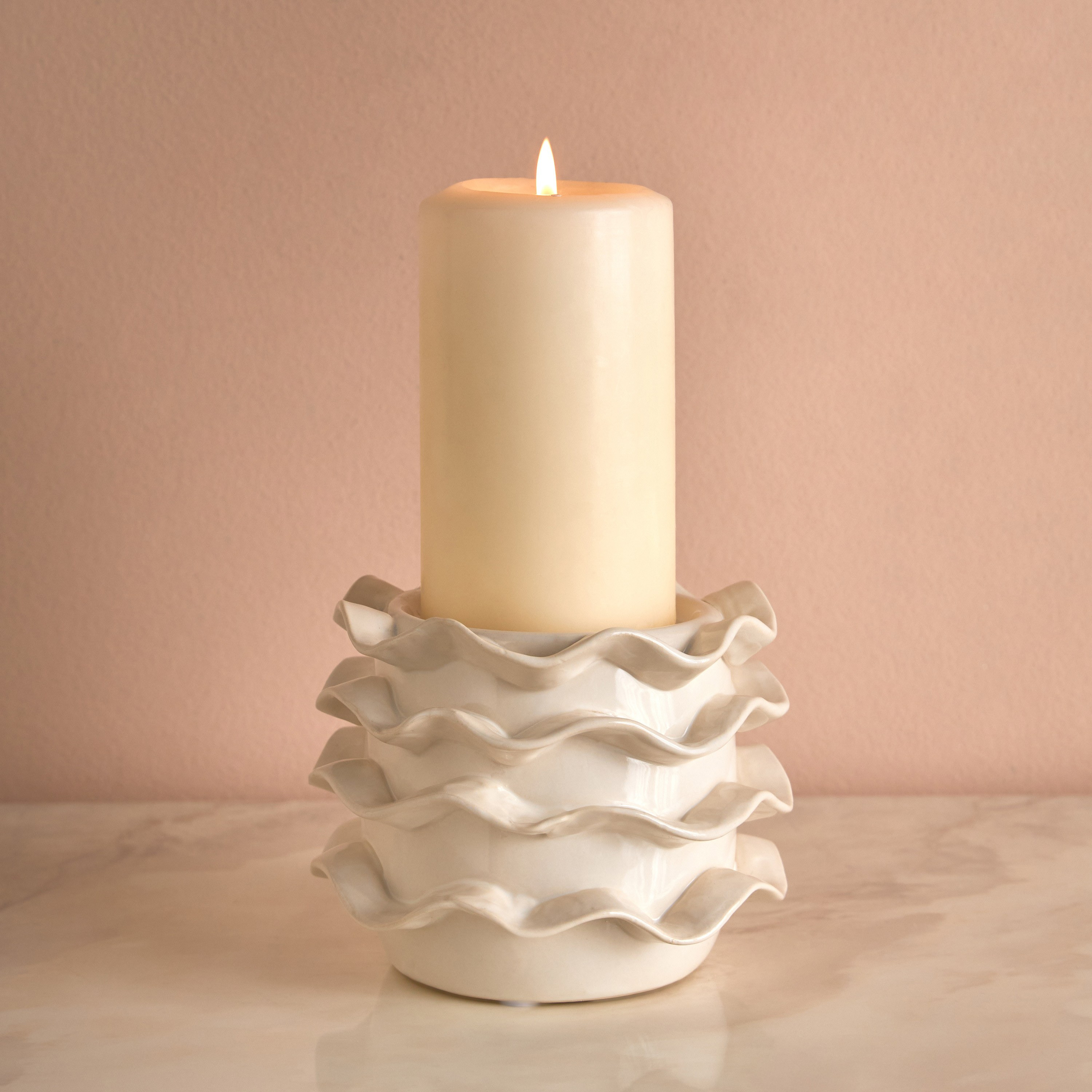 Lotus Pillar Candleholder-household-decor-candleholdersandlanterns-image-1