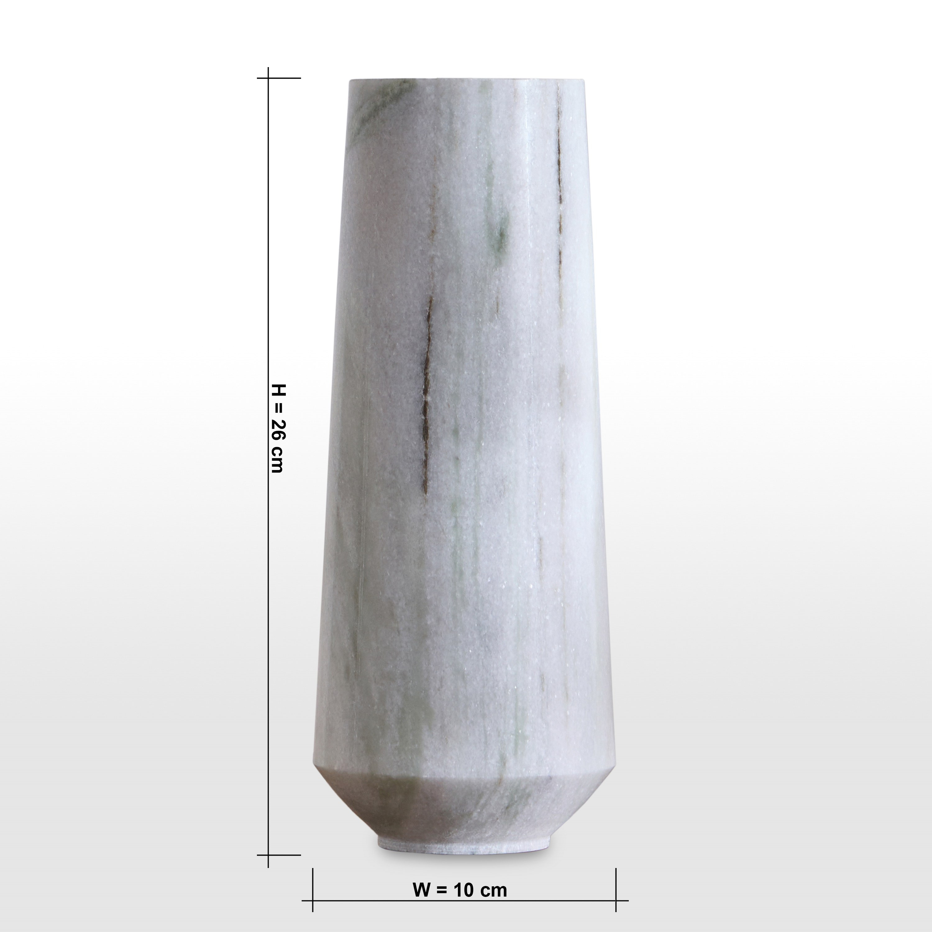Nouf Panda Marble Vase - 26 cm-household-decor-vasesandbowls-image-4