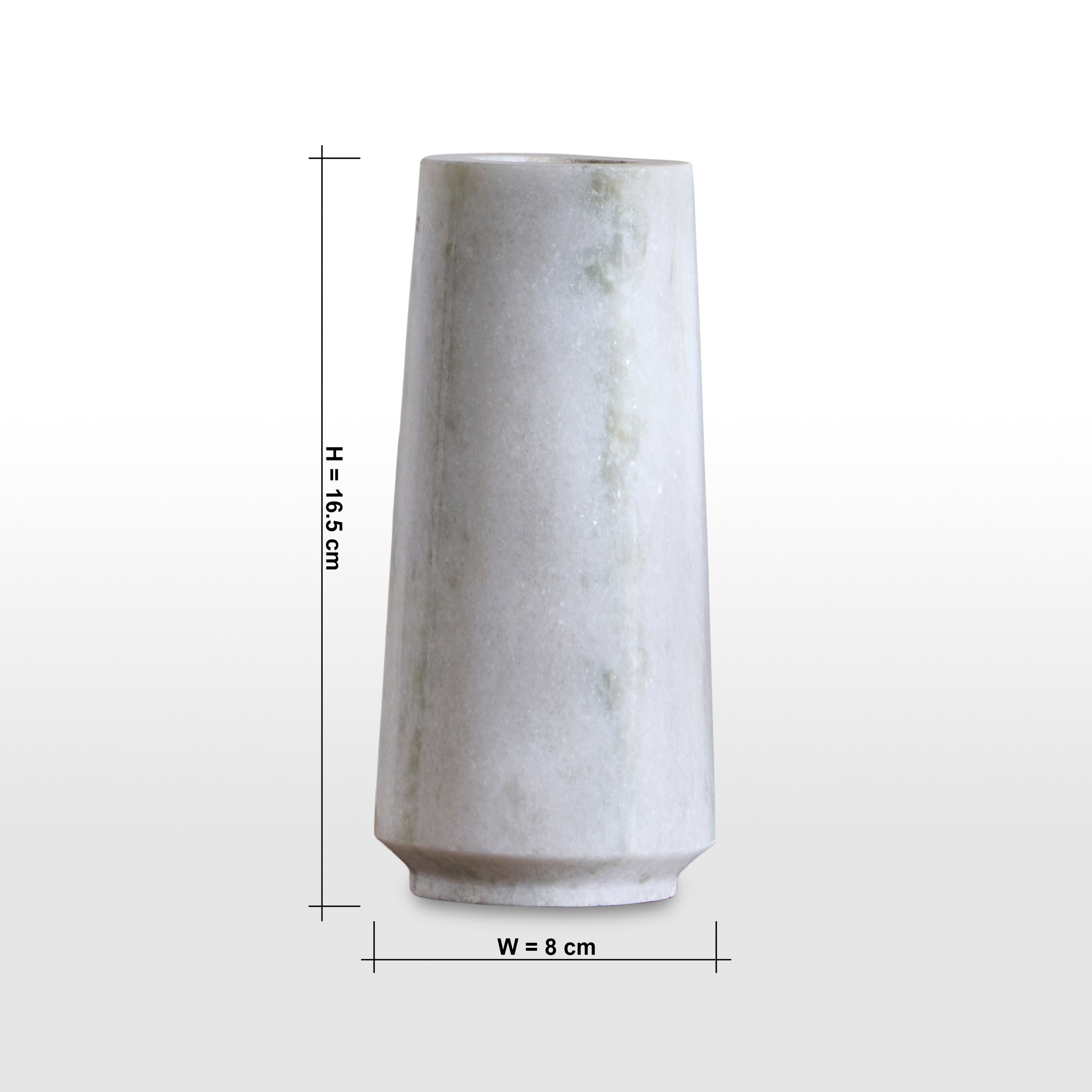 Nouf Panda Marble Vase - 17 cm-household-decor-vasesandbowls-image-4