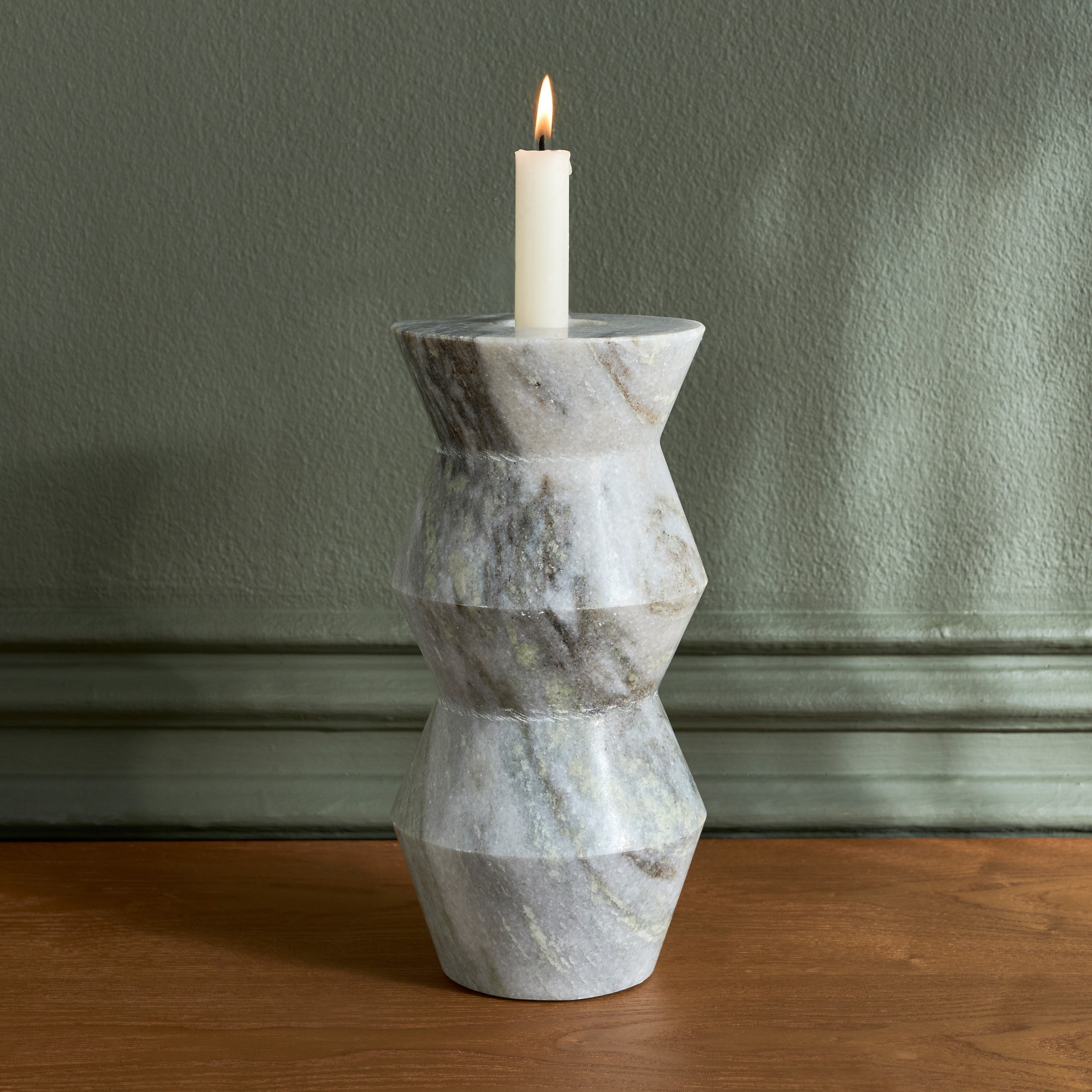 حامل شموع رخام رفيعة - نوف فوالا - 24 سم-household-decor-candleholdersandlanterns-image-2