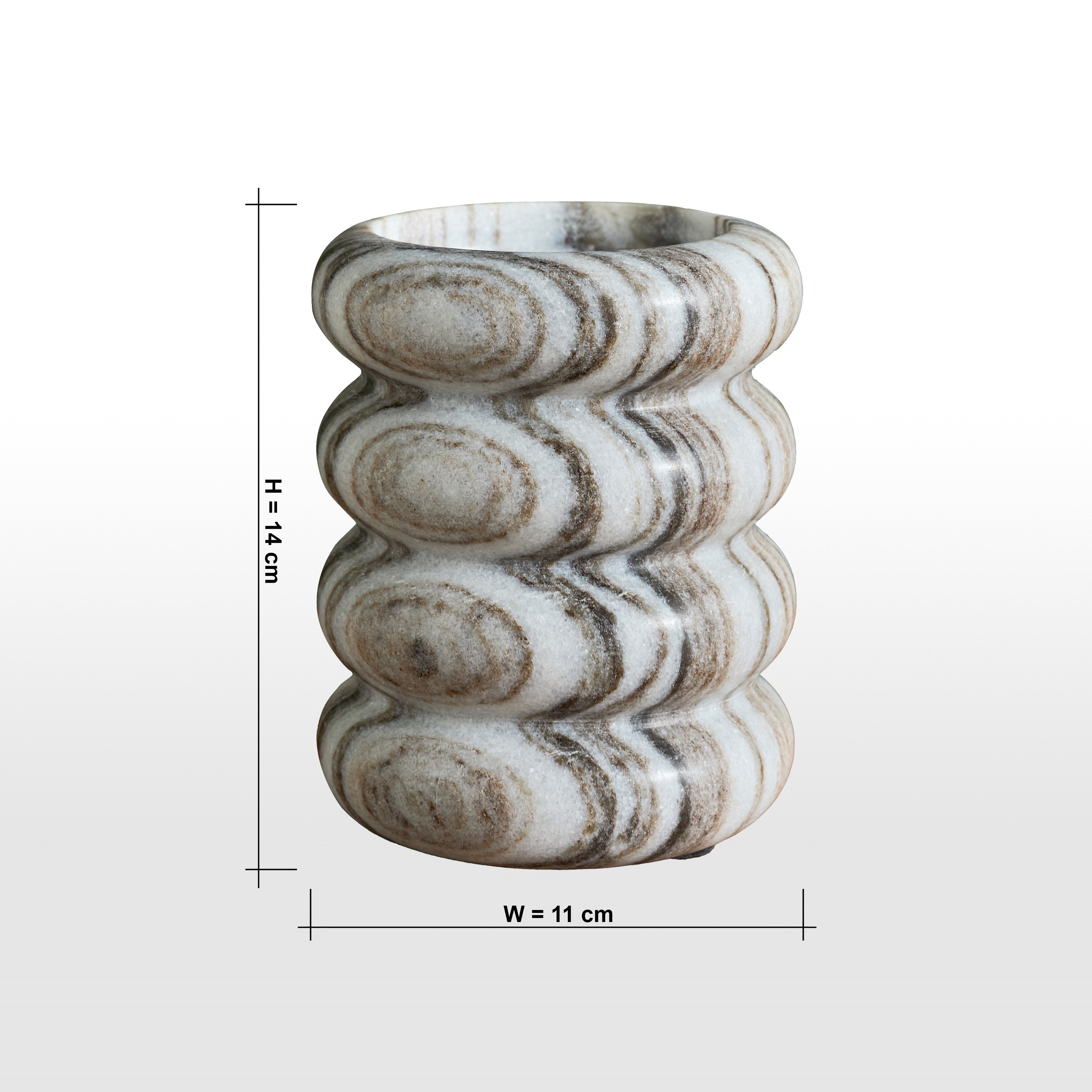 Nouf Panda Marble Pillar Candleholder - 14 cm-household-decor-candleholdersandlanterns-image-6