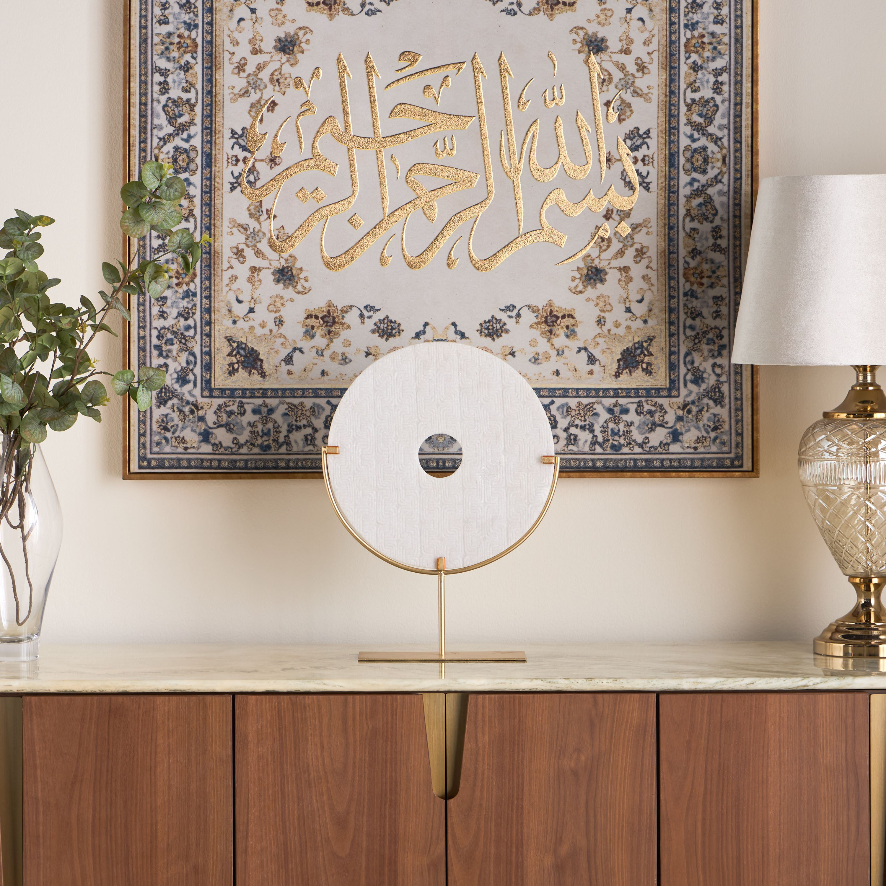 Lotus Disc on Stand Decorative Accent-household-decor-decorativeobjectsandsculptures-image-3