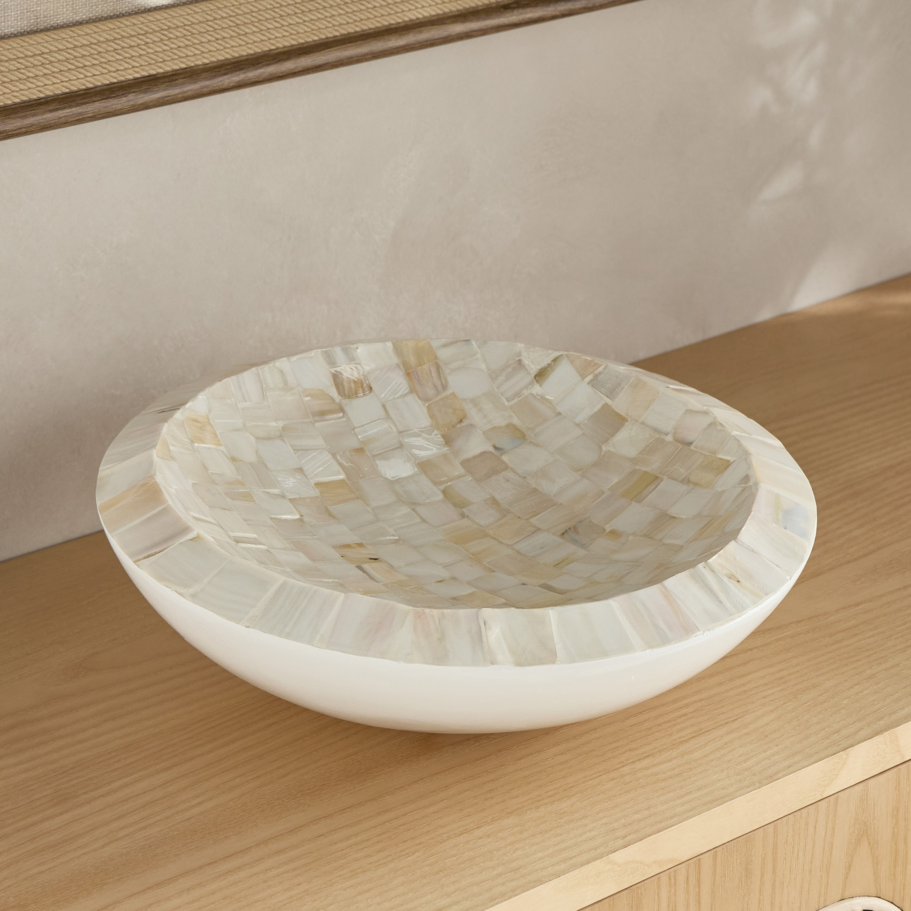 Fatima Athena Capiz Shell Decorative Platter - 20 cm-household-decor-boxesandtrays-image-1
