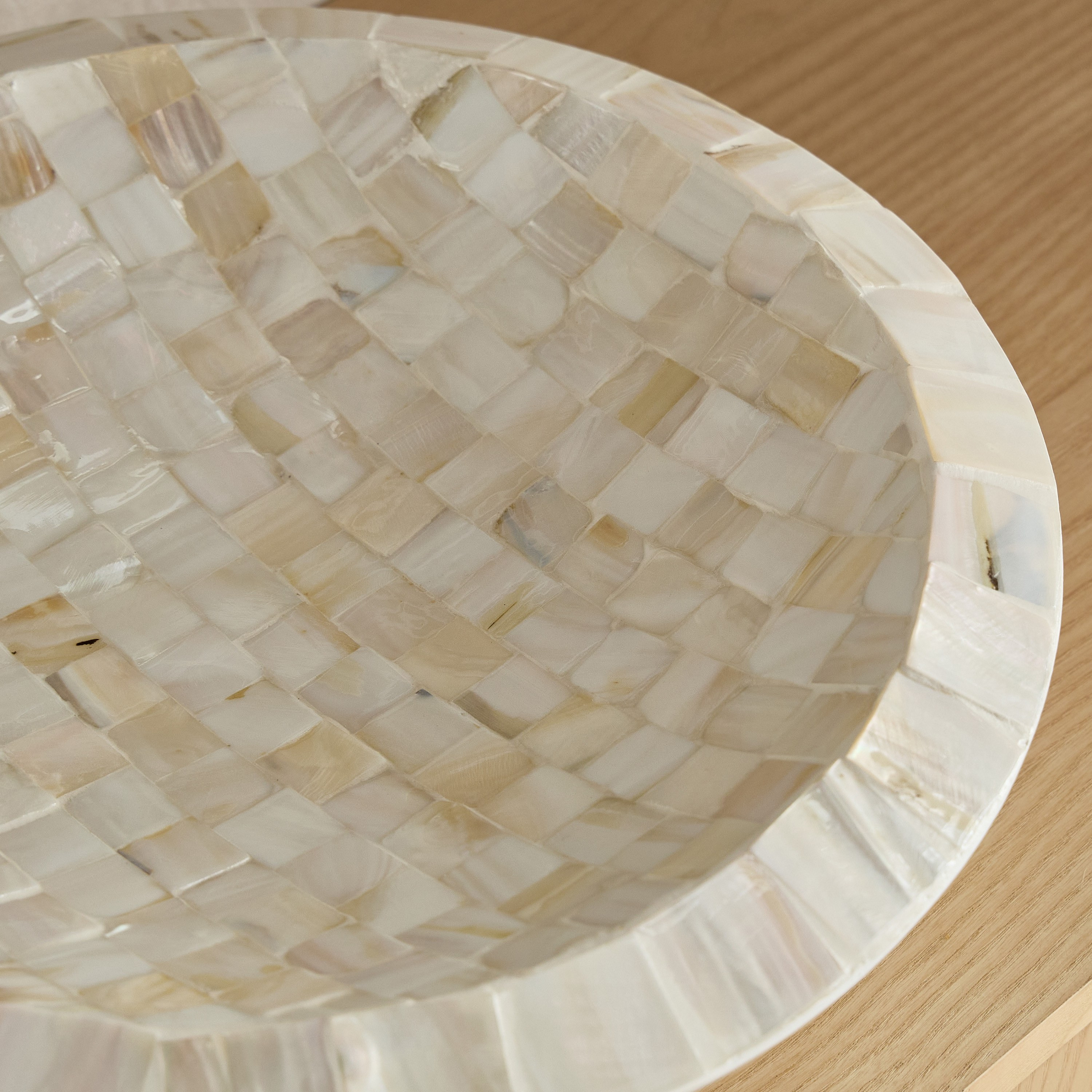 Fatima Athena Capiz Shell Decorative Platter - 20 cm-household-decor-boxesandtrays-image-2