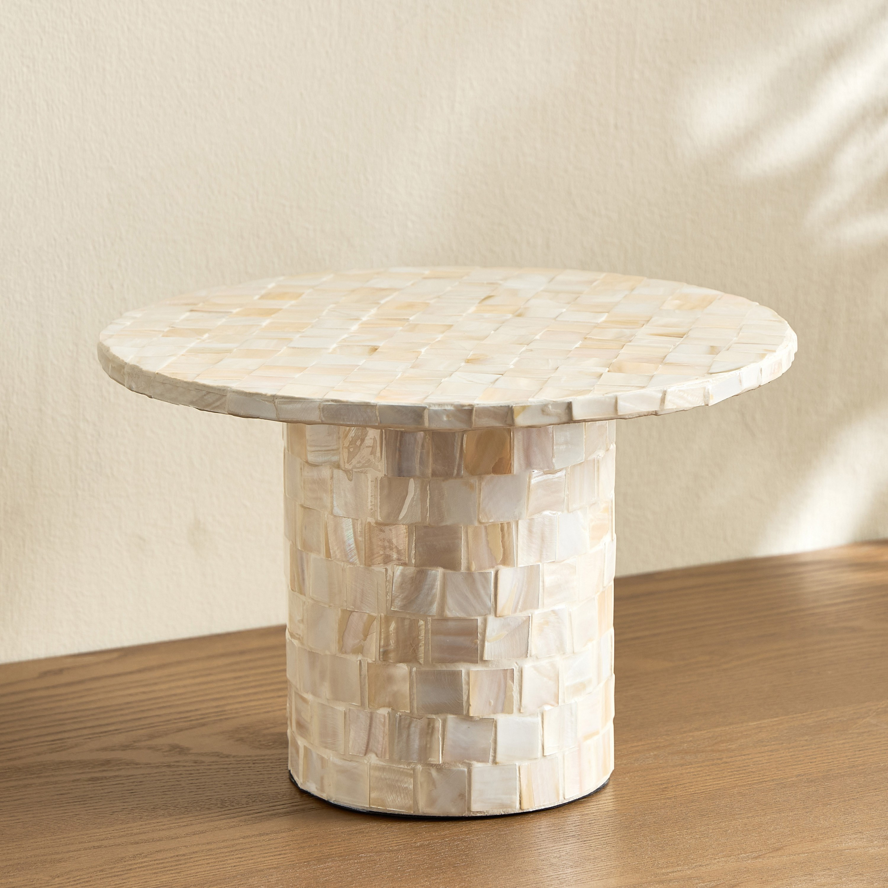 Fatima Athena Capiz Shell Decorative Stand - 20 cm-household-decor-boxesandtrays-image-1