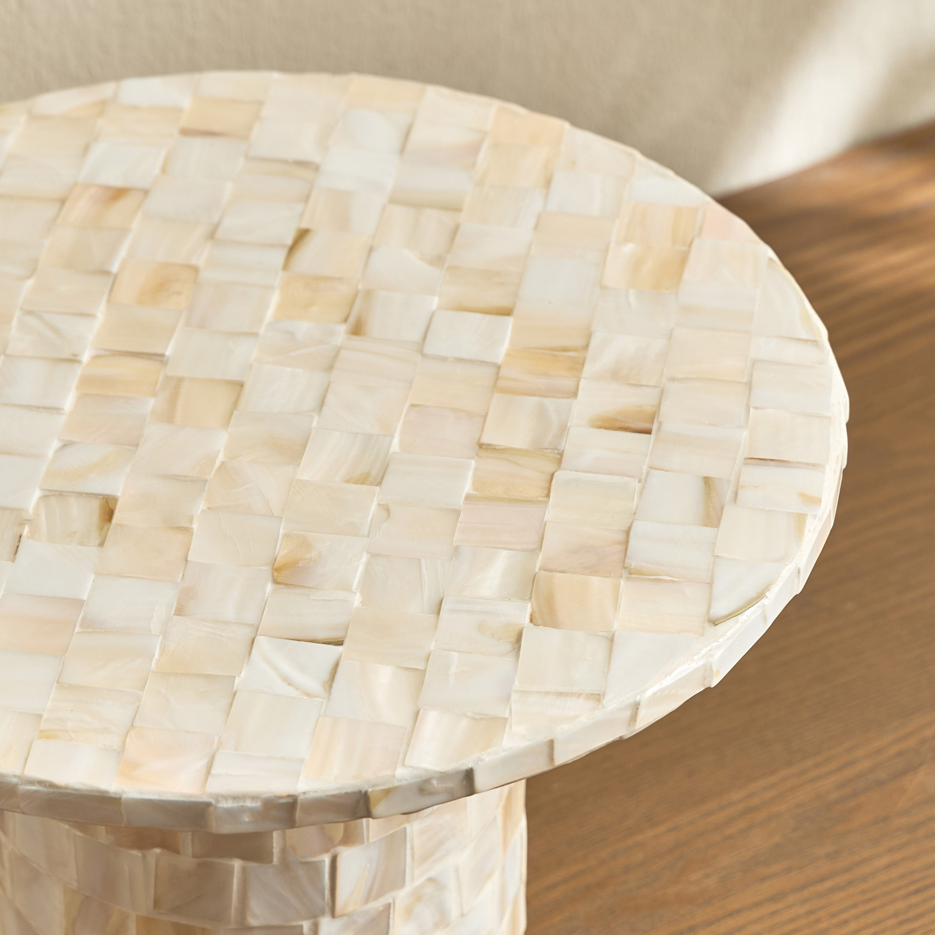 Fatima Athena Capiz Shell Decorative Stand - 20 cm-household-decor-boxesandtrays-image-2