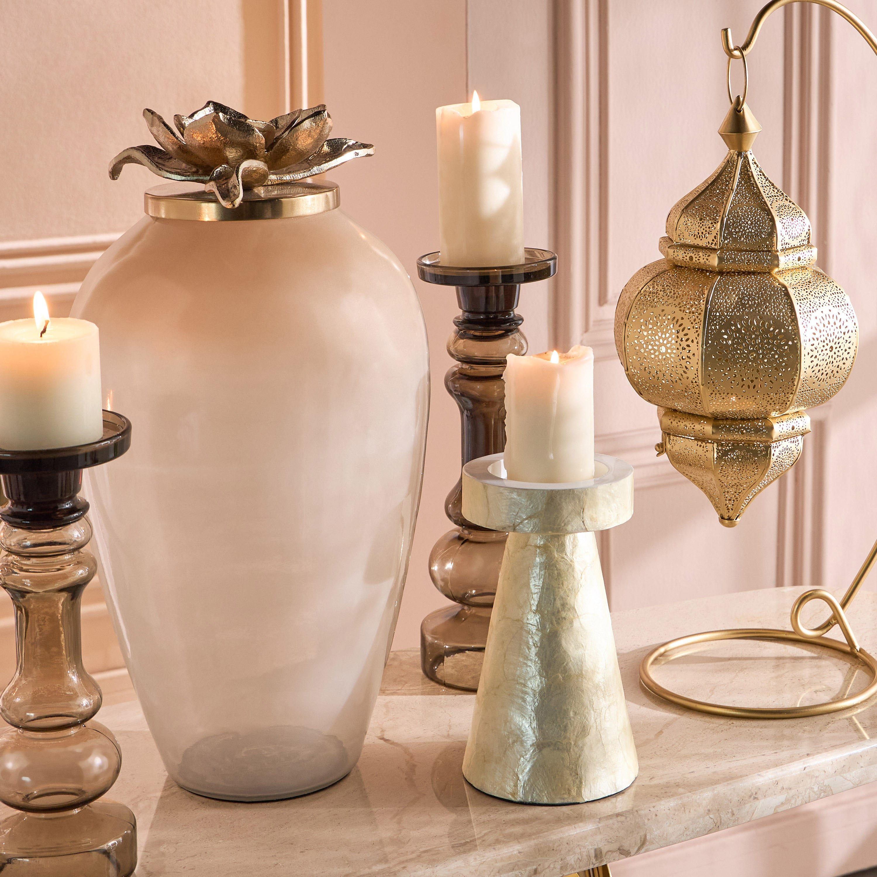 Lotus Eudora Pillar Candleholder-household-decor-candleholdersandlanterns-image-4