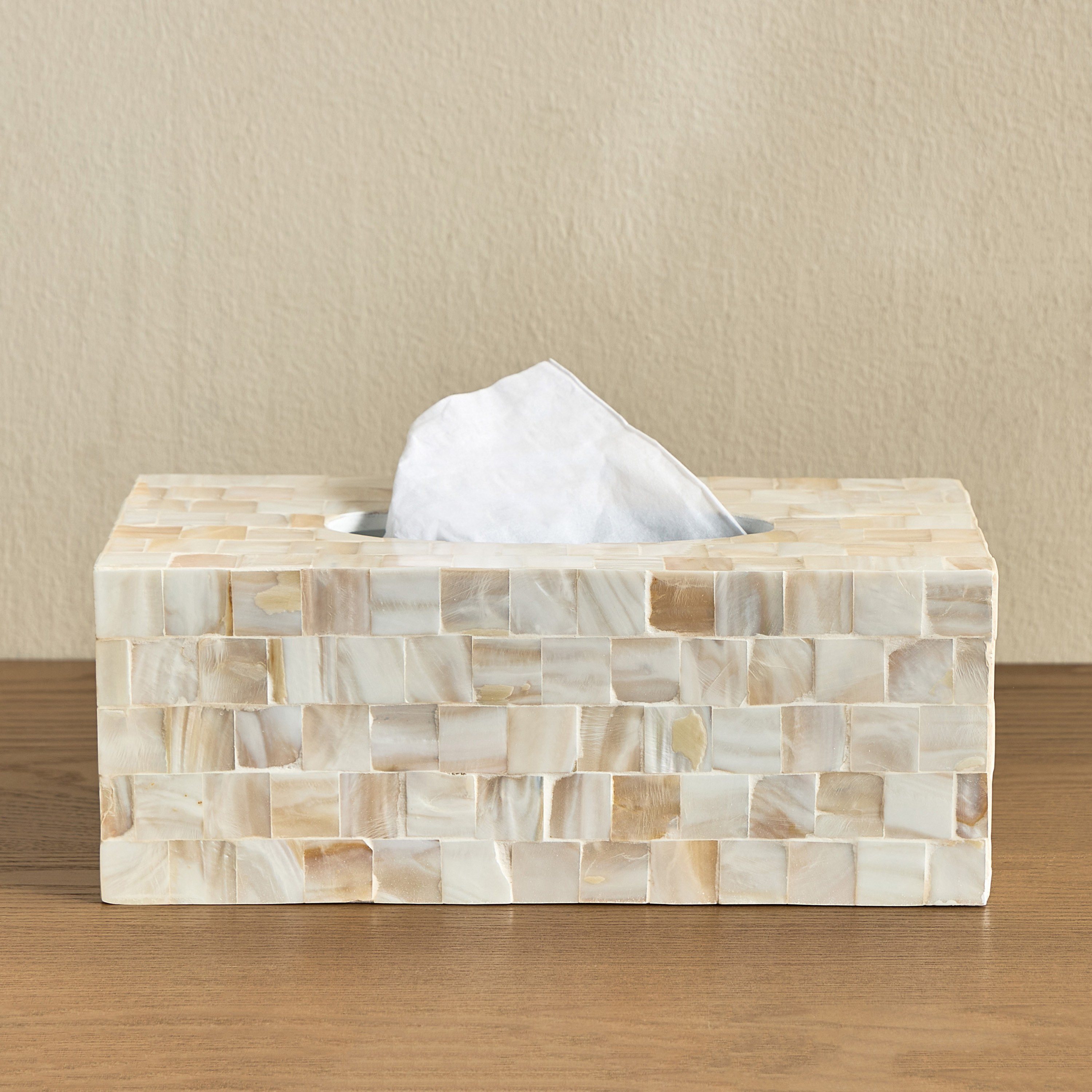 علبة مناديل صدف كابيز أثينا 26 سم - فاطمة-household-decor-boxesandtrays-image-1